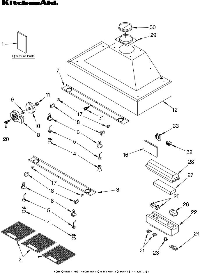 KitchenAid KHVU761RSS0 Parts List