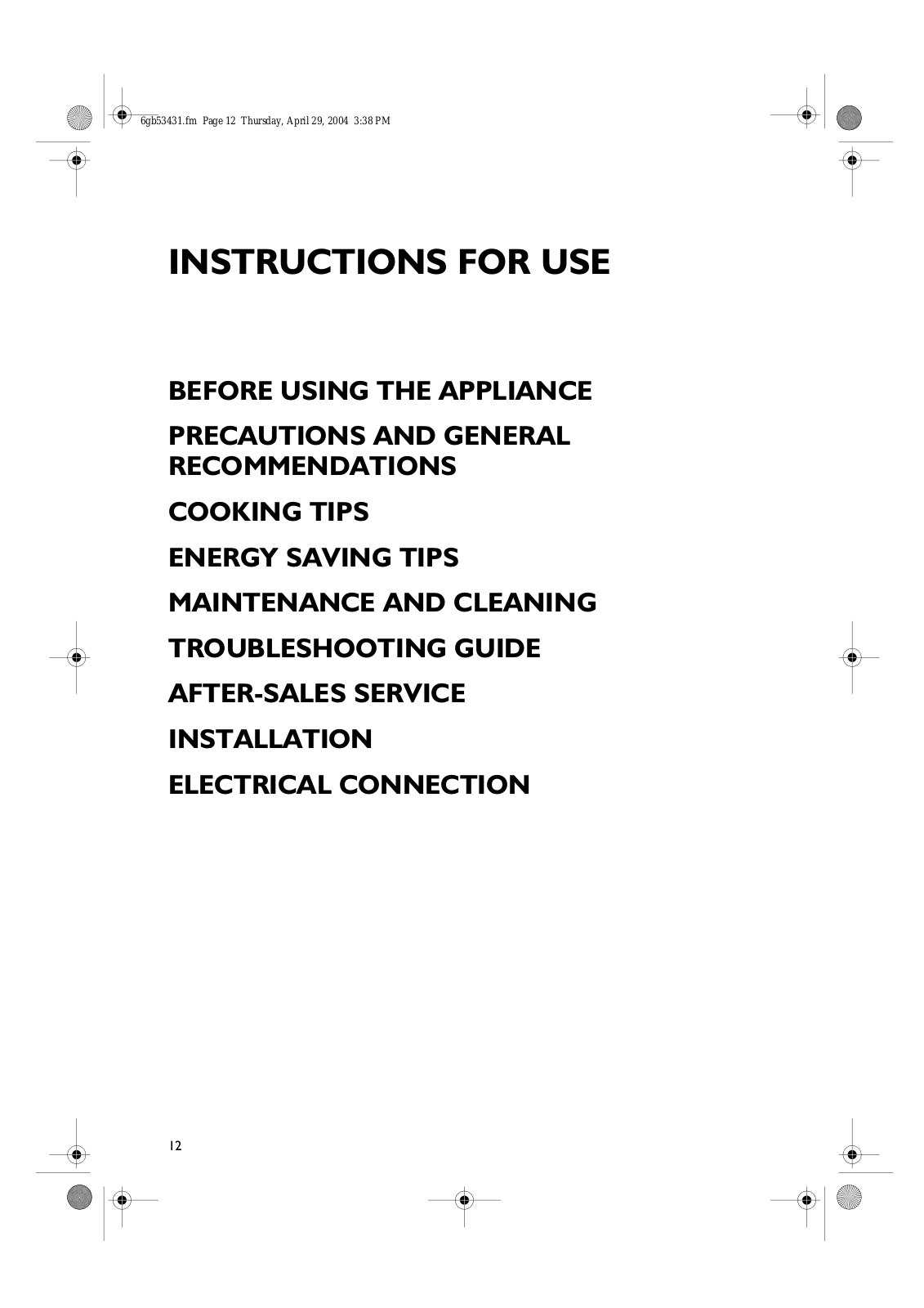 Whirlpool HOB V00 S User Manual