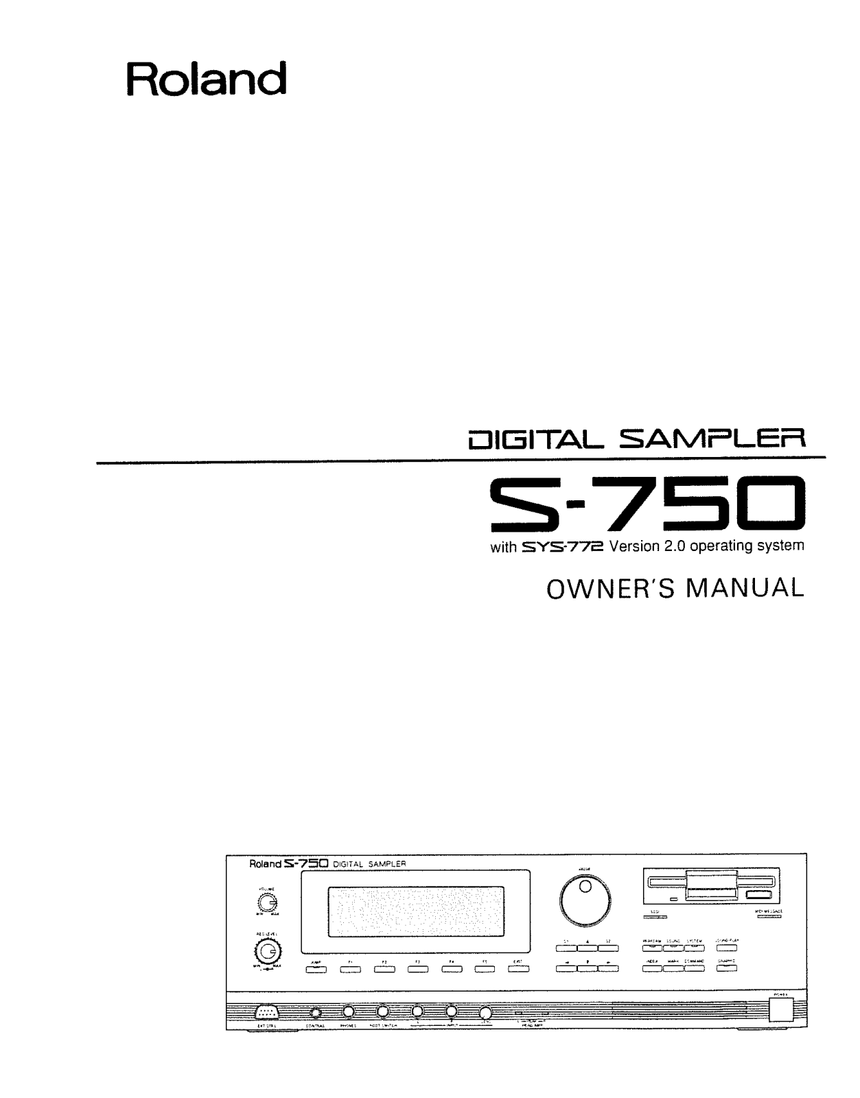 Roland S-750 User Manual