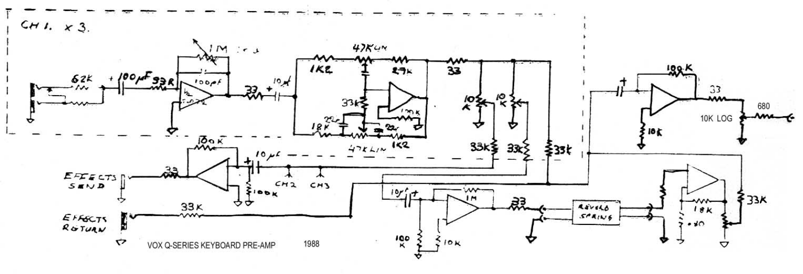 Vox qskeybd schematic