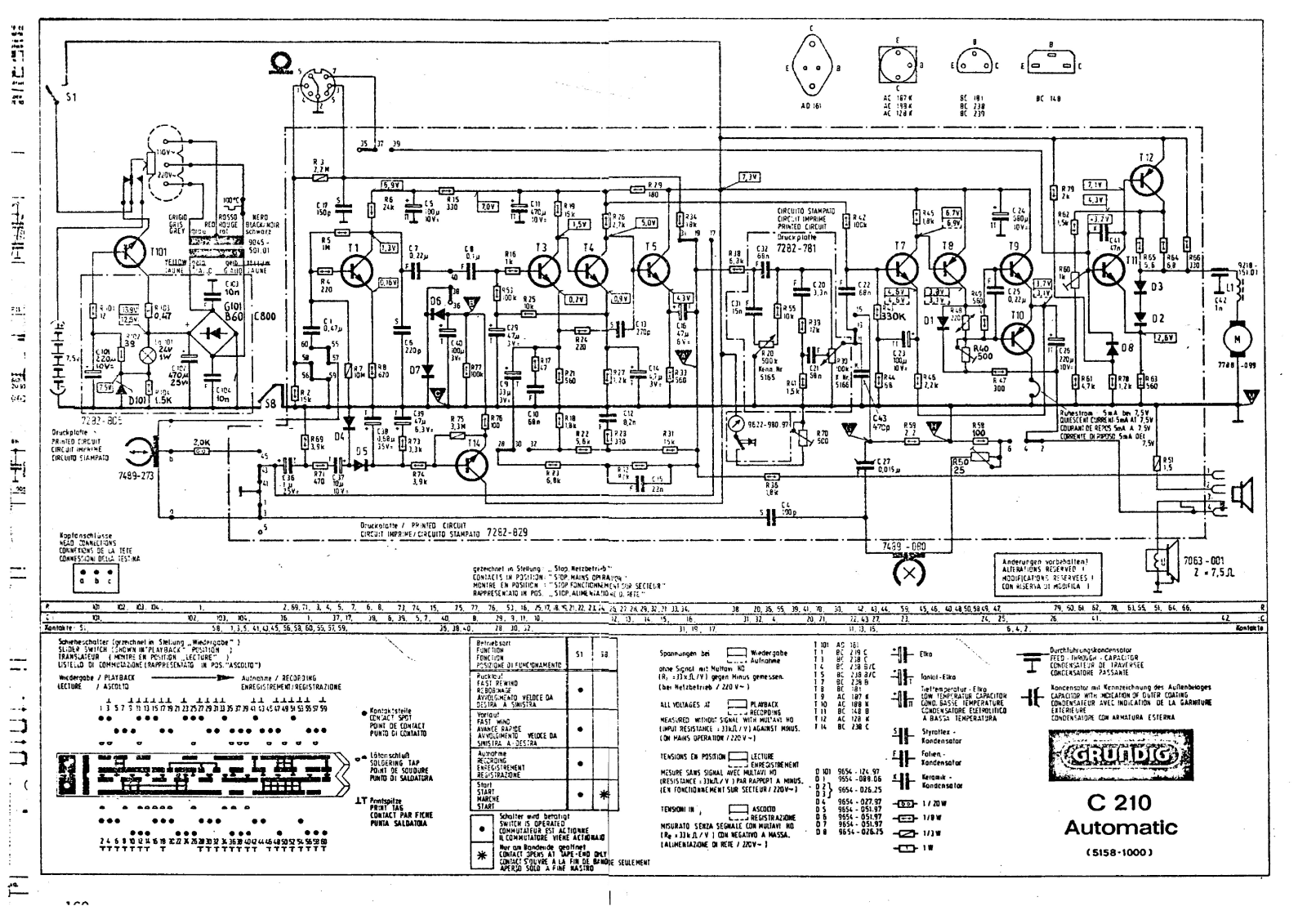 Grundig C-210-Automatic Schematic