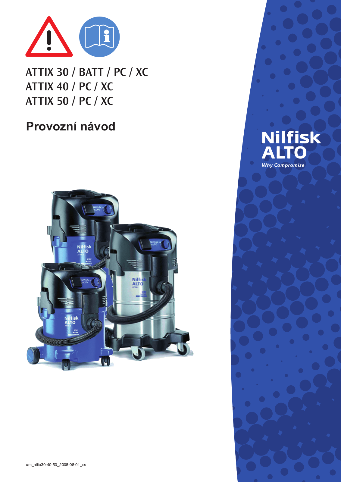 Nilfisk ATTIX 50, ATTIX 40 INOX, ATTIX 30 User Manual