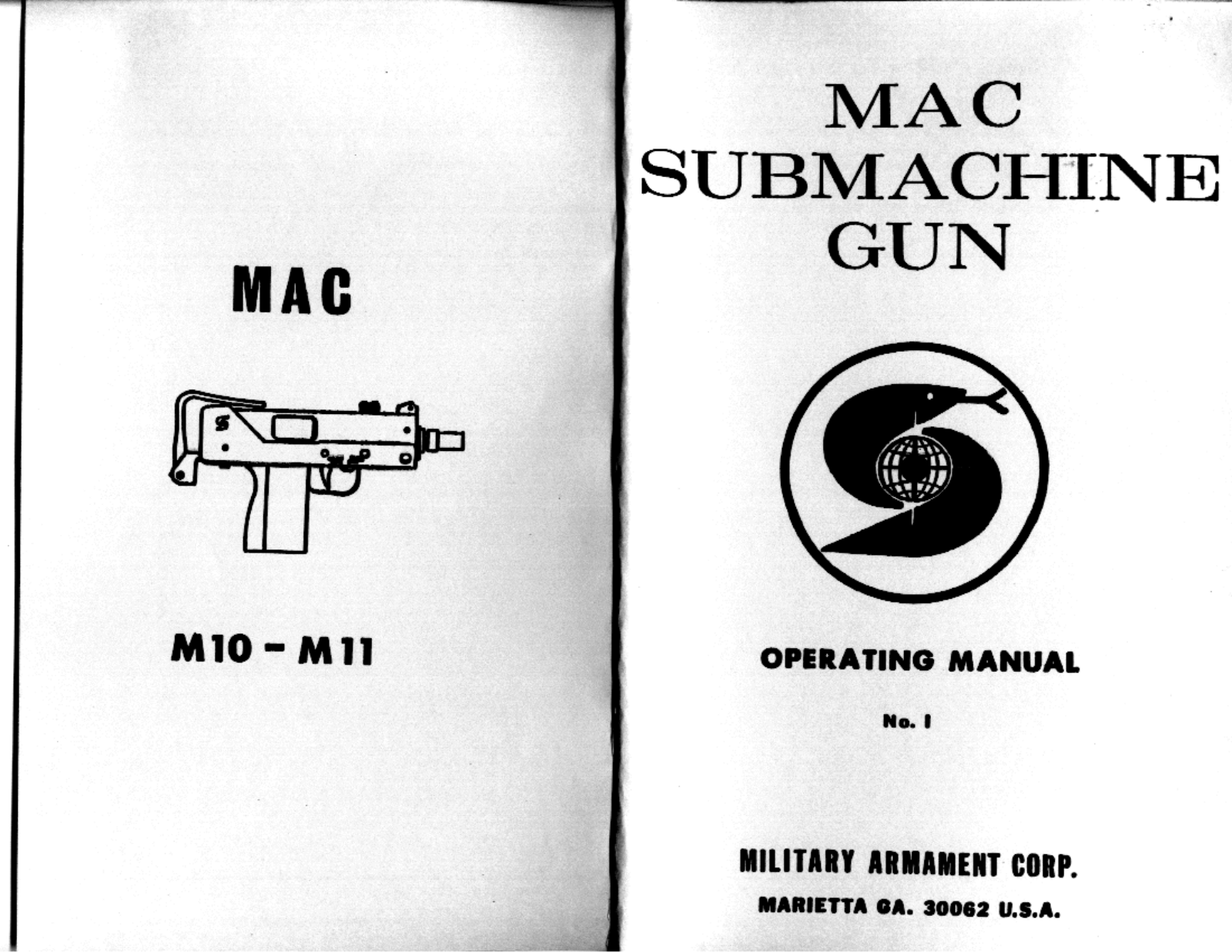 Military Armament MAC-10, MAC-11 User Manual