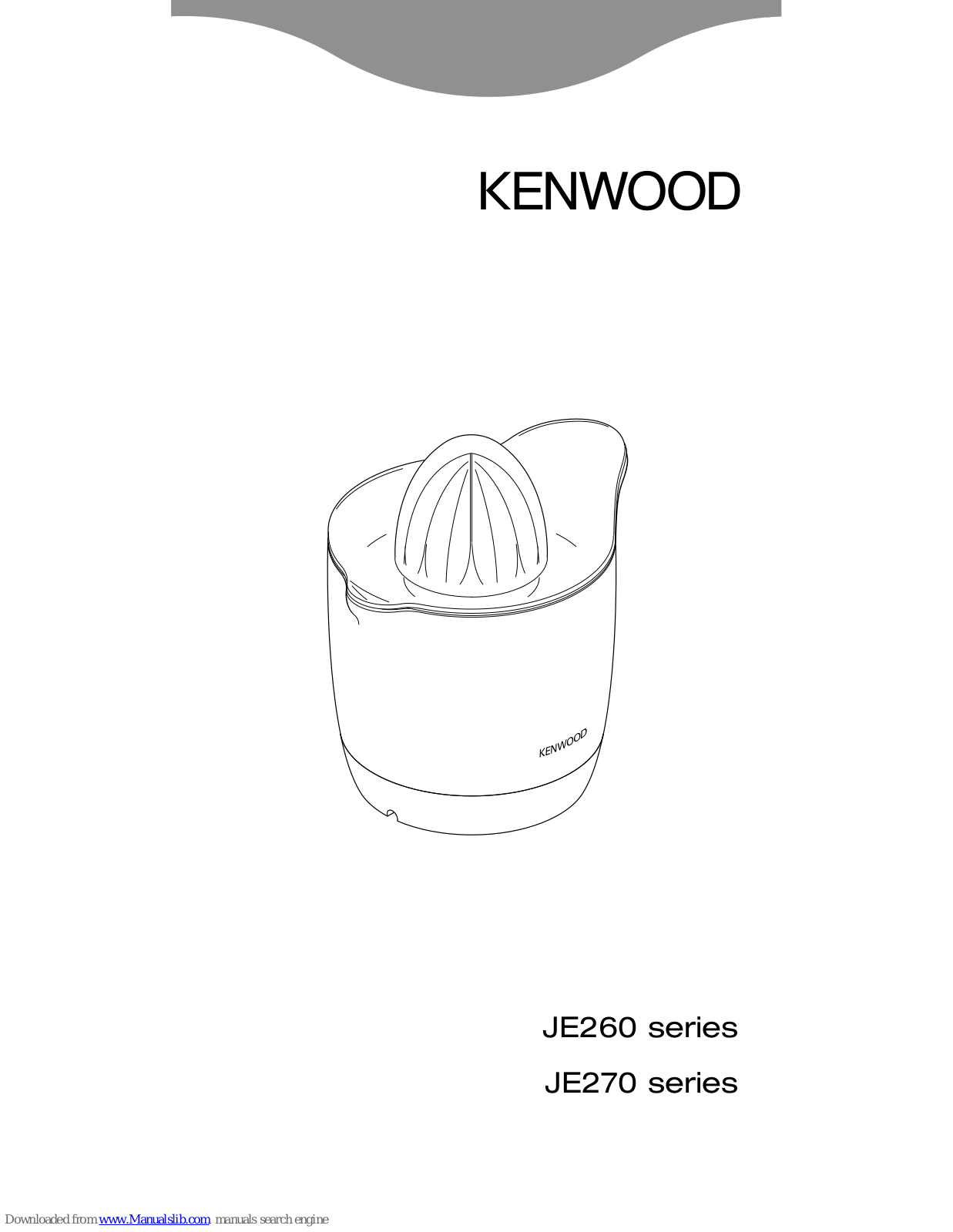 Kenwood JE260 series, JE270 series Instructions Manual