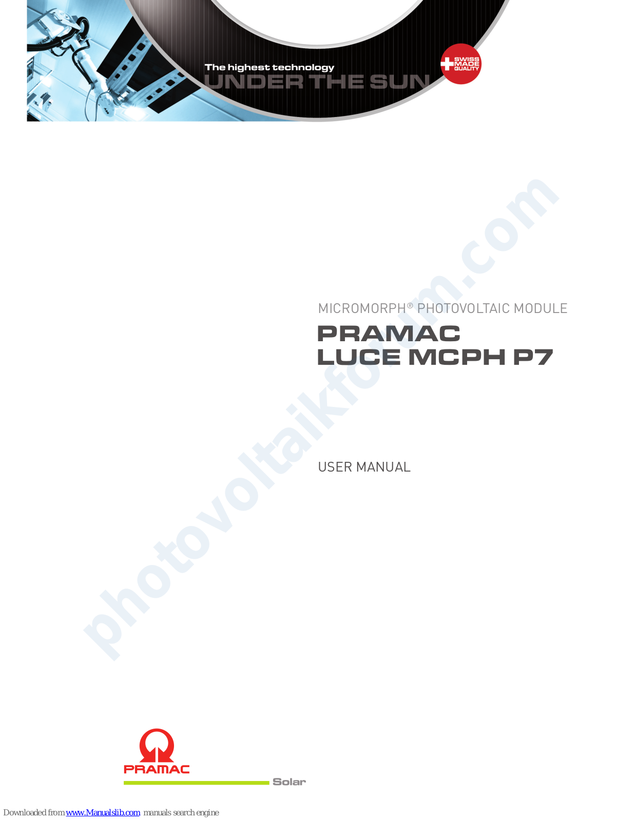 Pramac LUCE MCPH P7 User Manual