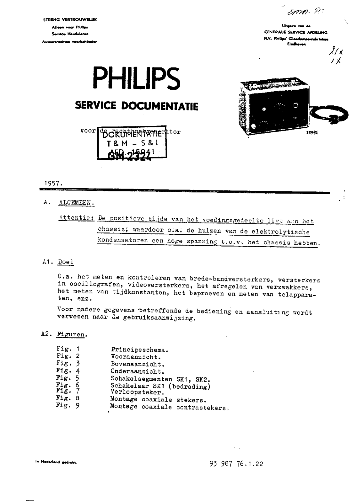 Philips gm2324 schematic