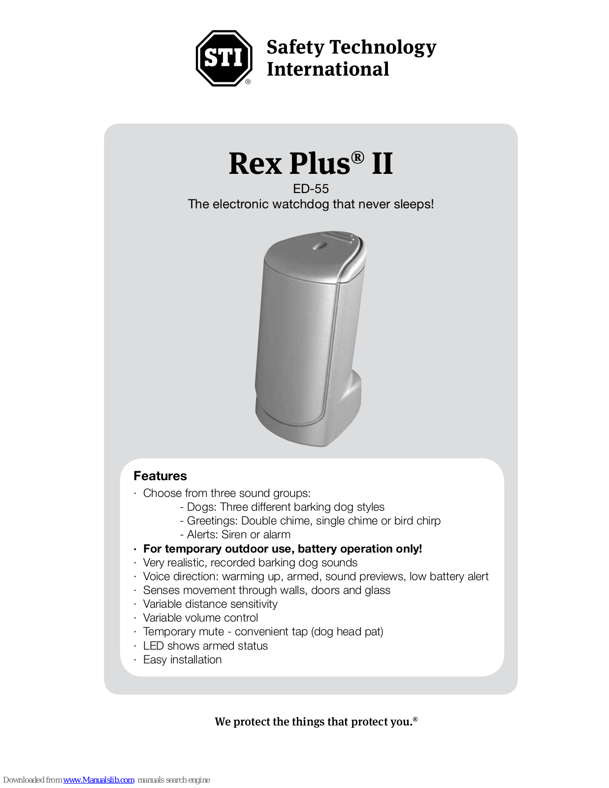 STI Rex Plus II, ED 55 User Manual