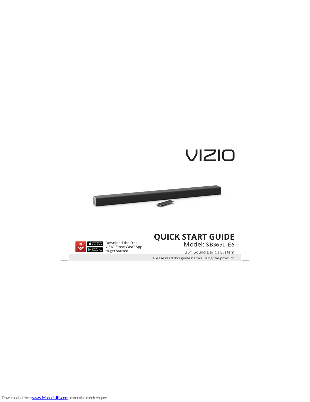 VISIO SB3651-E6, SB3630-E6 Quick Start Manual - ManualMachine.com