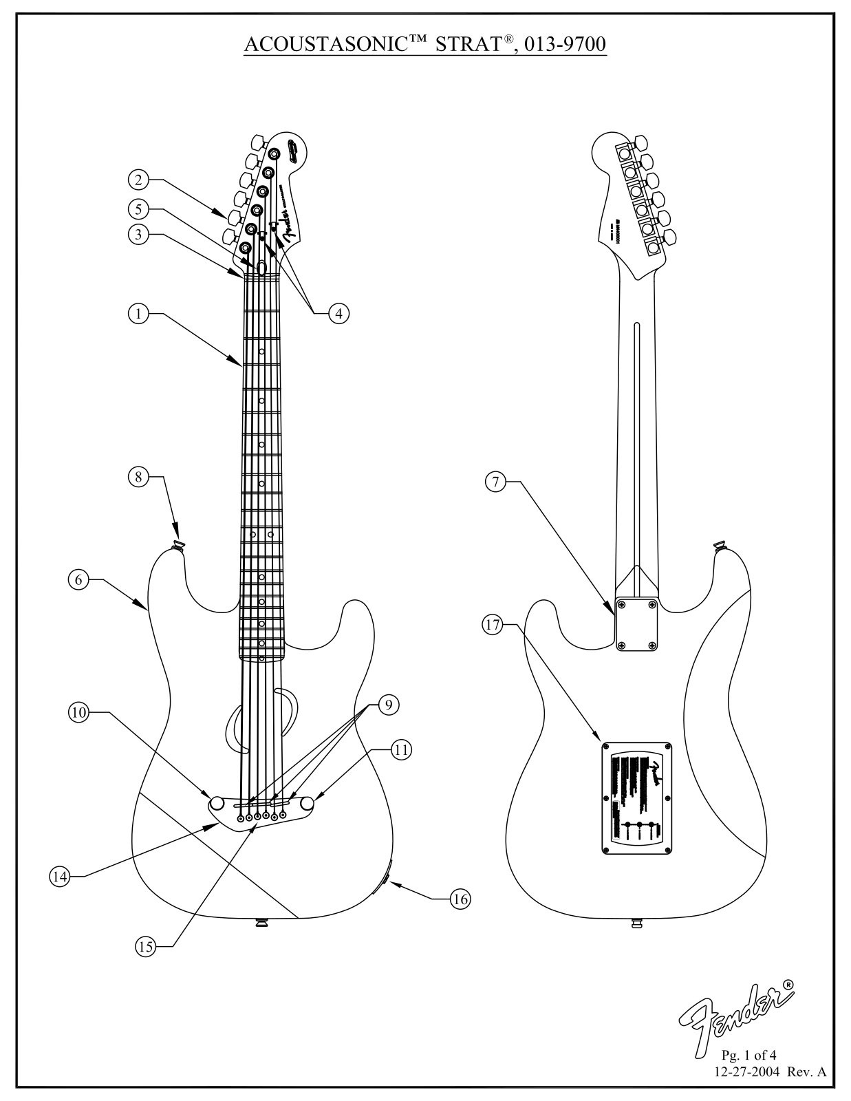 Fender Acoustasonic-Stratocaster Service Manual