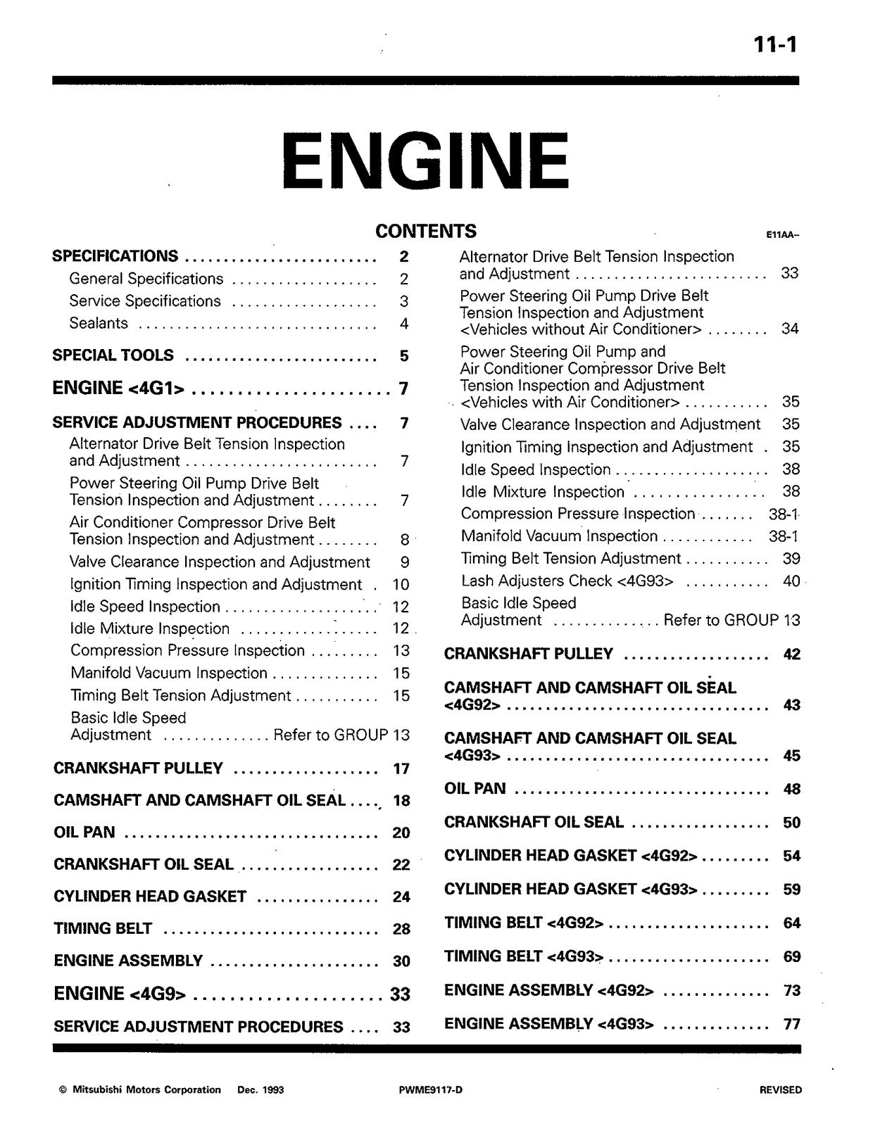 MITSUBISHI COLT LANCER Service Manual