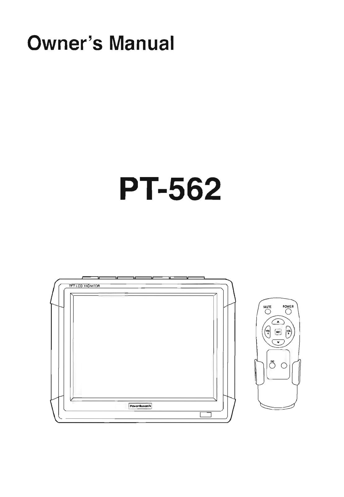 Power Acoustik PT-562 Owners Manual