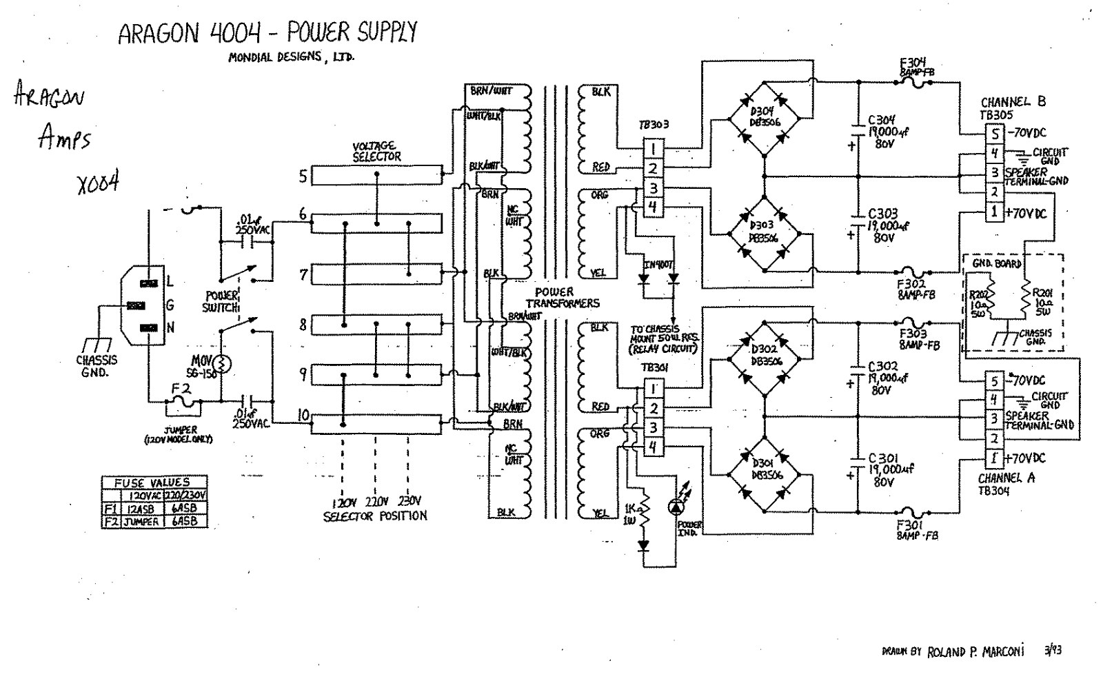 Aragon 4004 Schematic