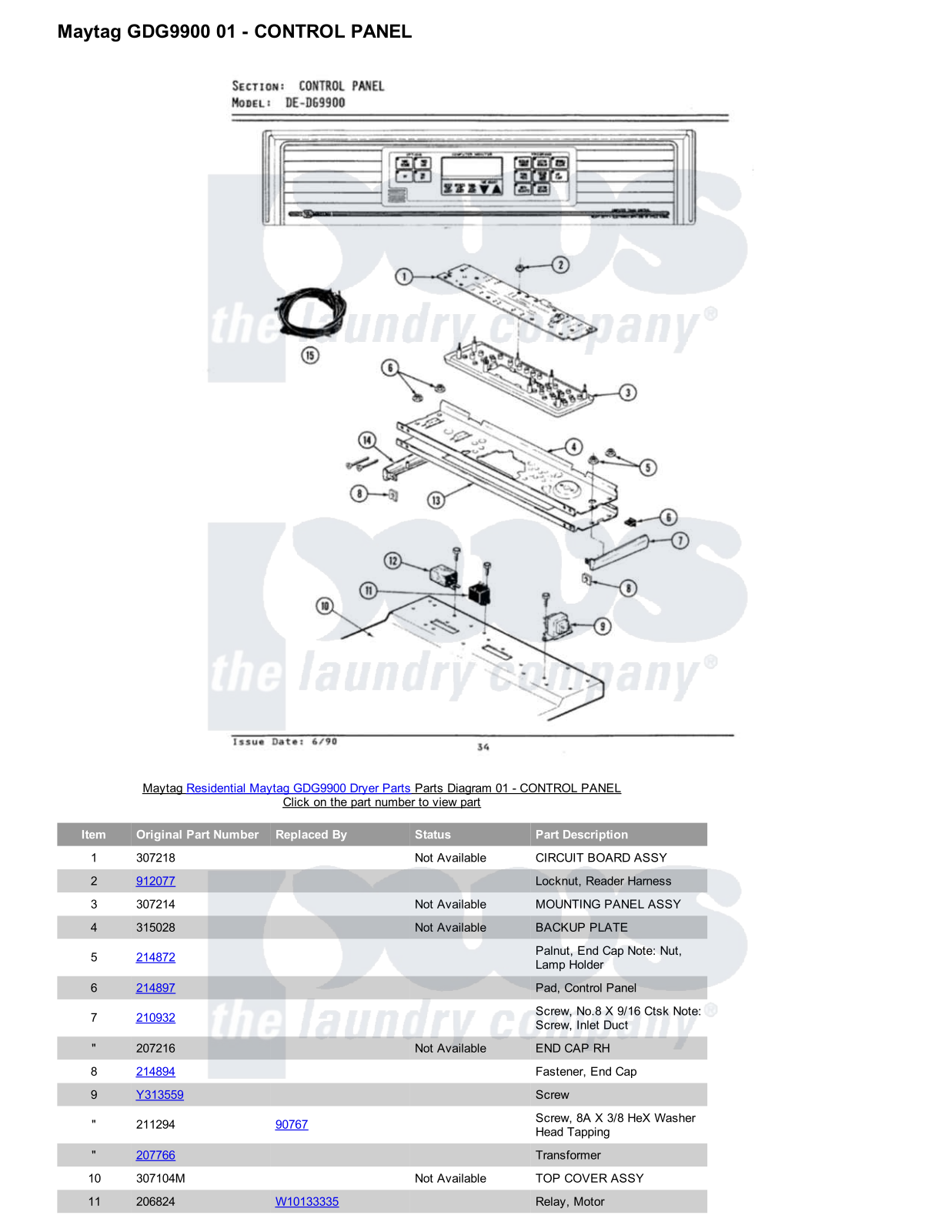 Maytag GDG9900 Parts Diagram