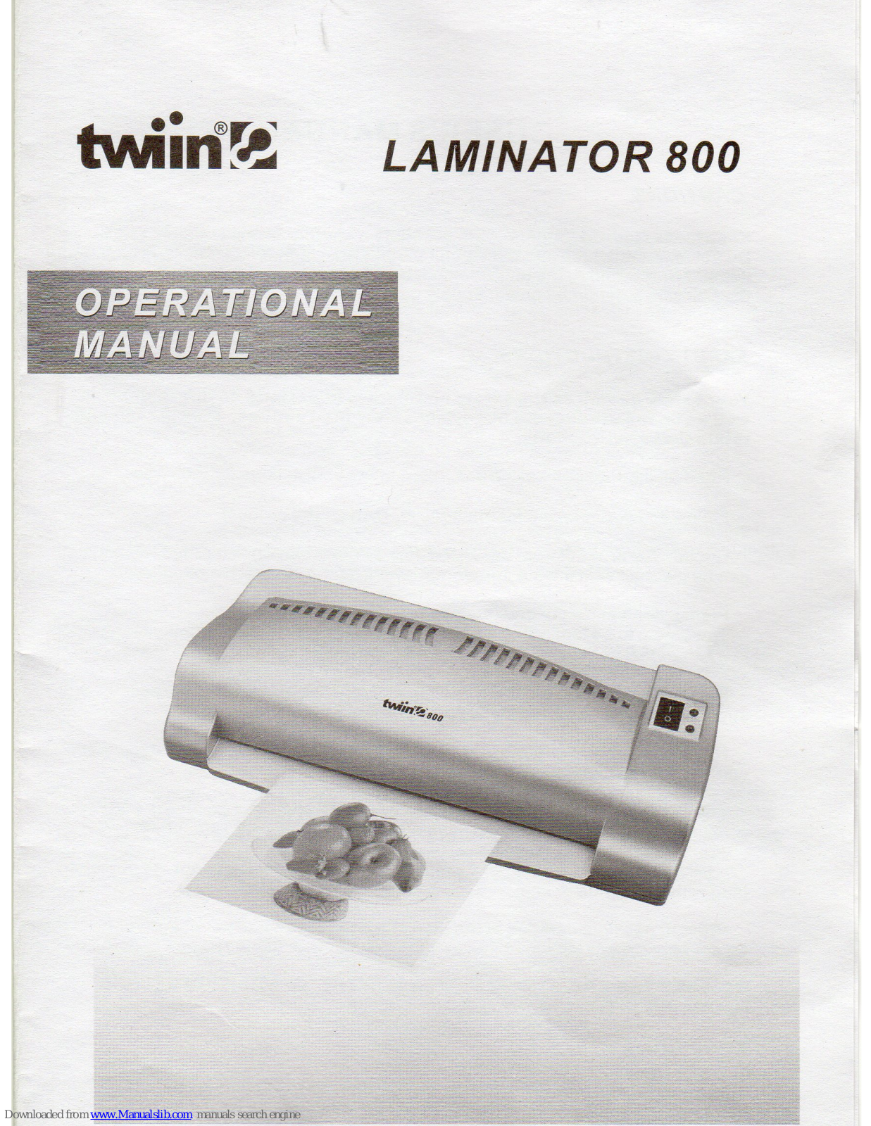 Twiin 800 Operational Manual