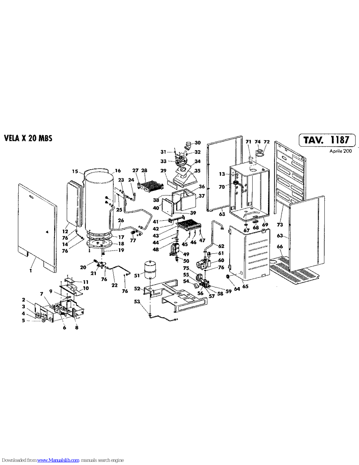 LAMBORGHINI VELA X 20 MBS - SCHEMA User Manual