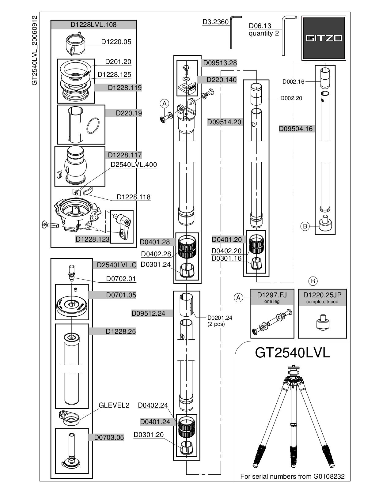 Gitzo GT2540LVL User Manual