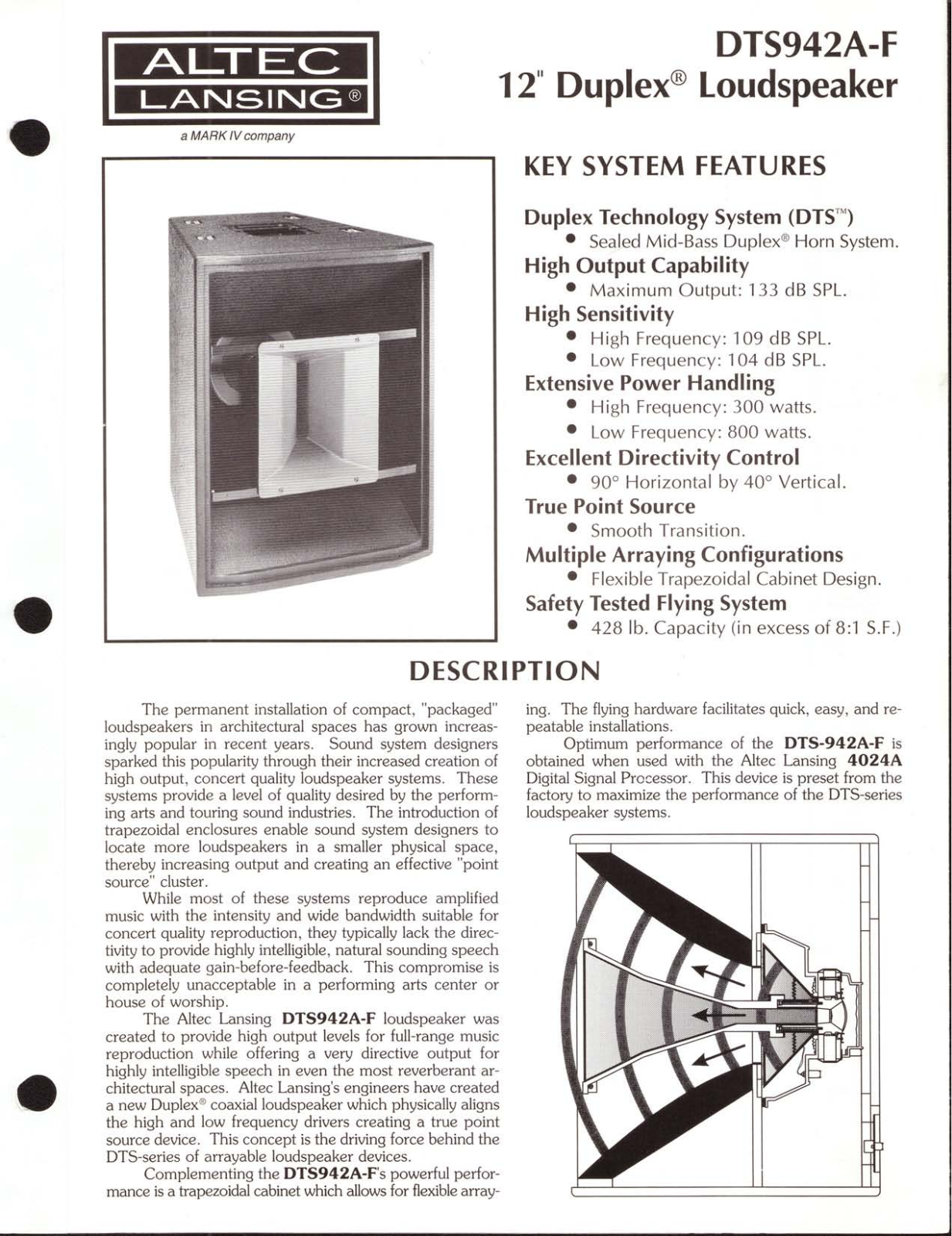 Altec lansing DTS942A-F User Manual