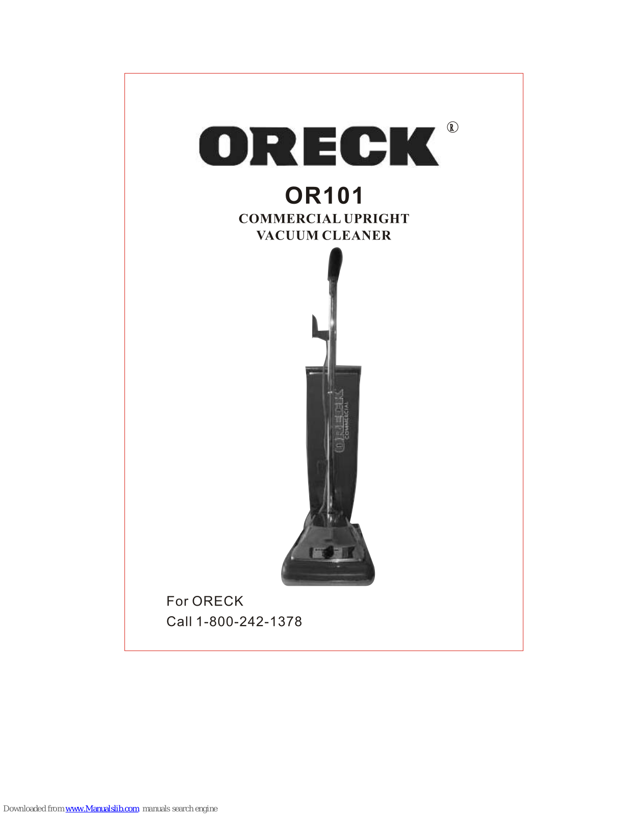 Oreck OR101 User Manual