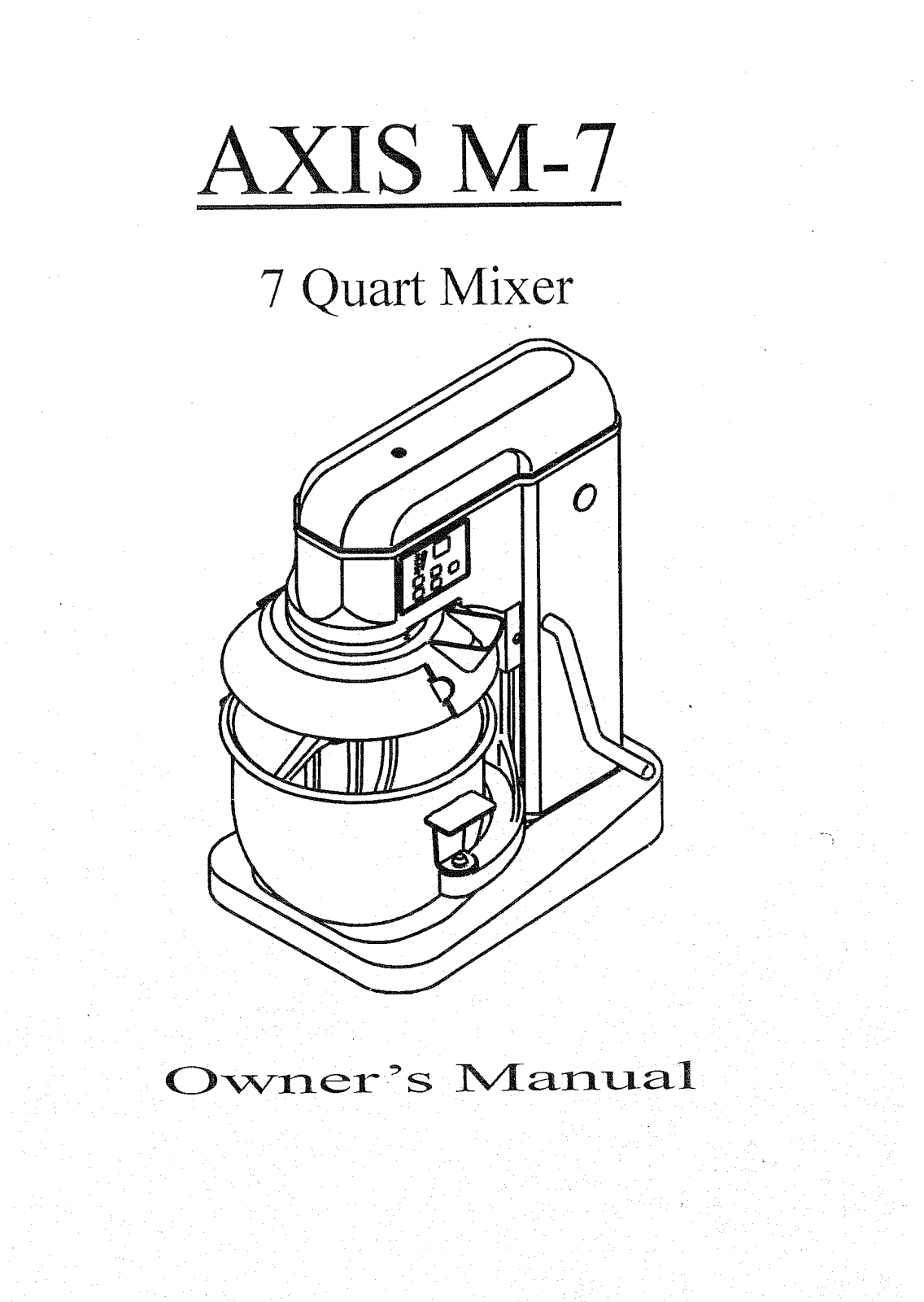 Axis M7 Owner’s Manual