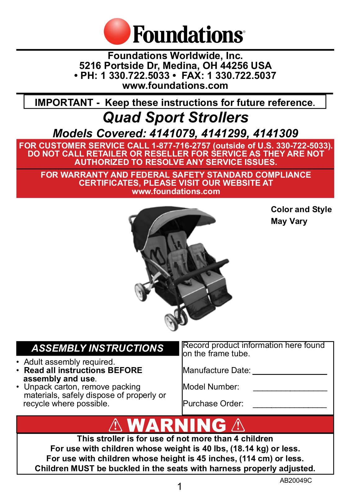 Foundations 4141079 User Manual - ManualMachine.com