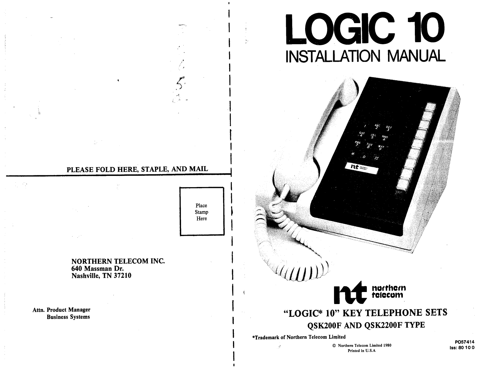 Northern Telecom Logic 10 User Guide