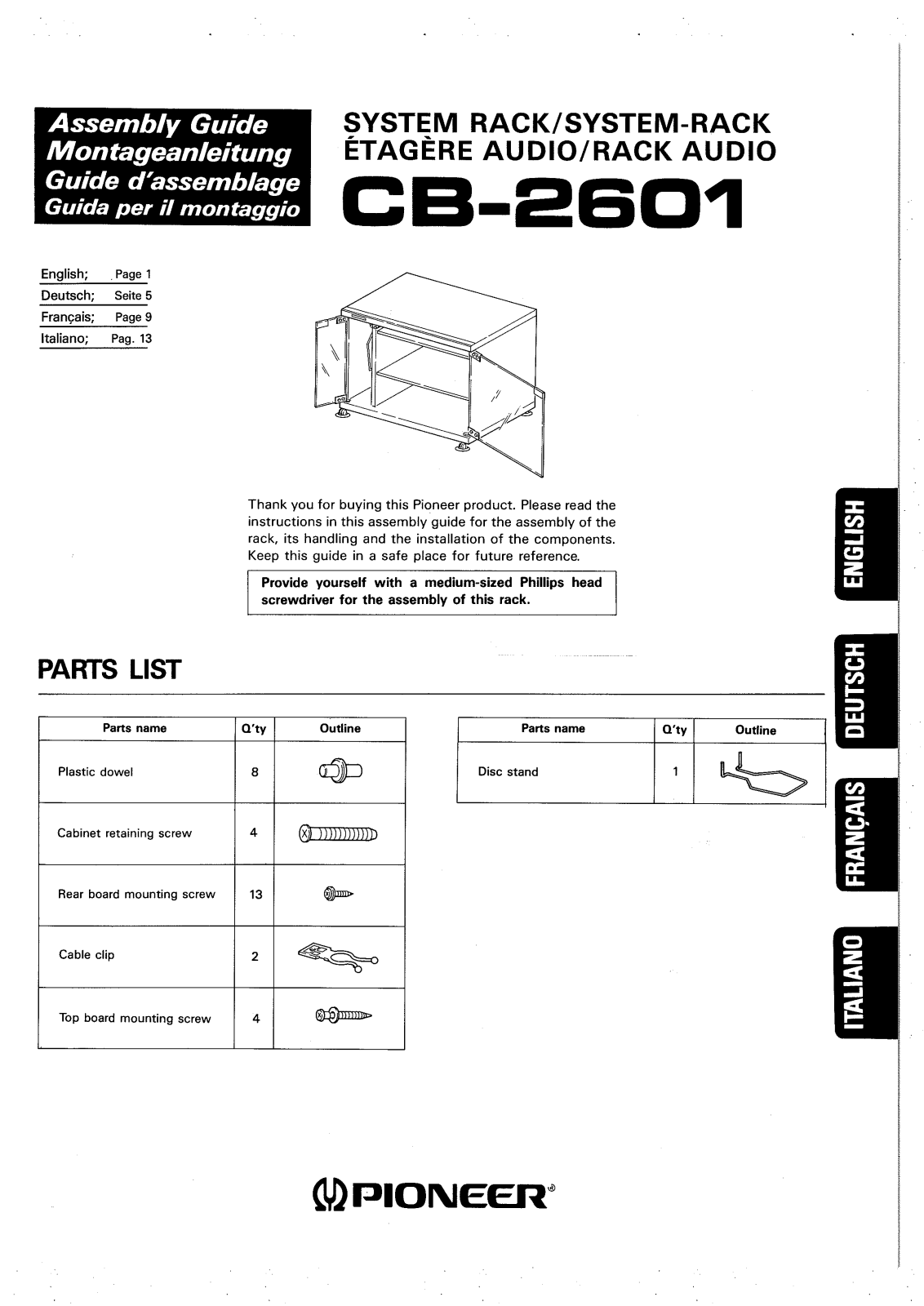 Pioneer CB-2601 Owners manual