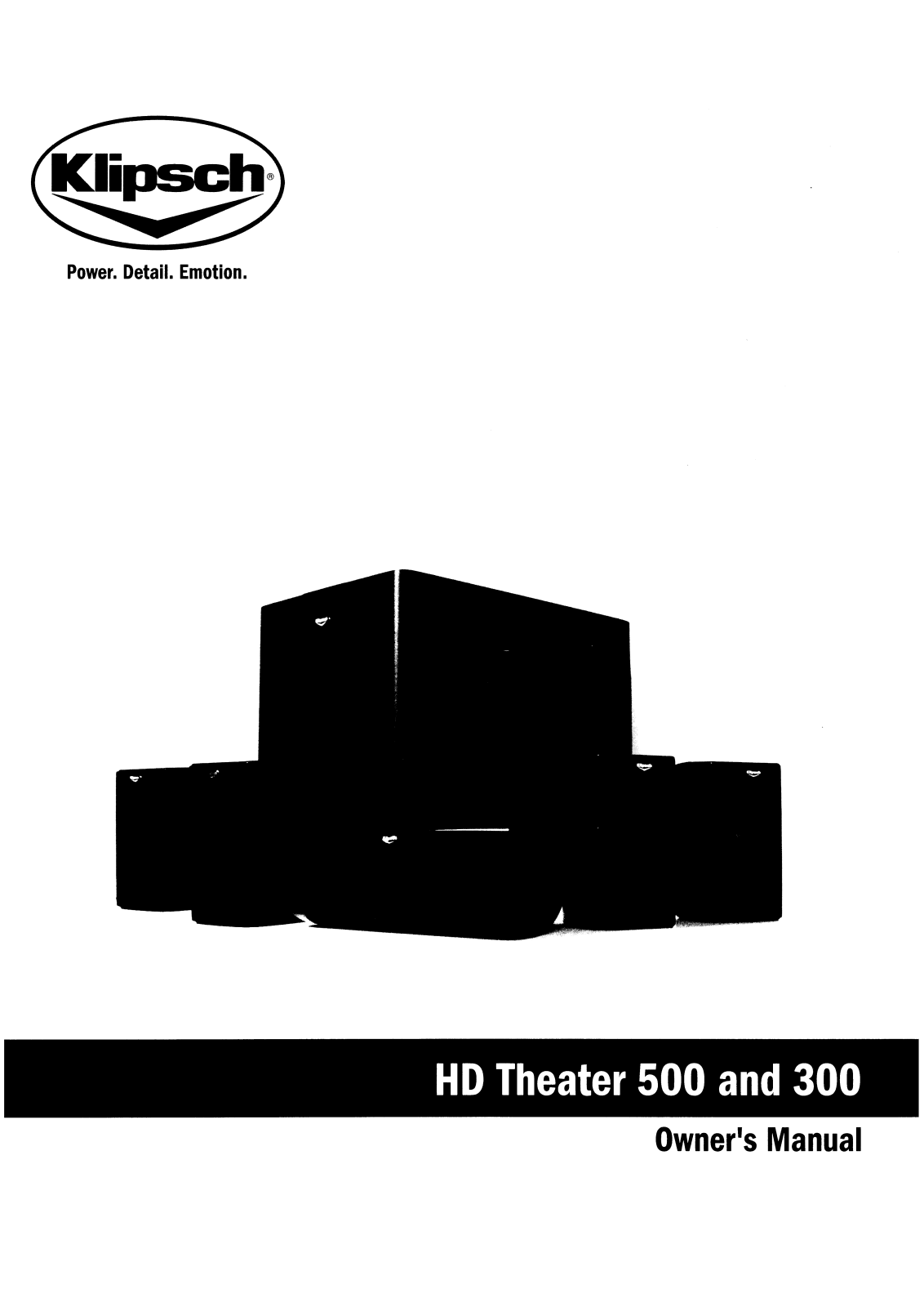 Klipsch Hd-Theater-500 Owners Manual