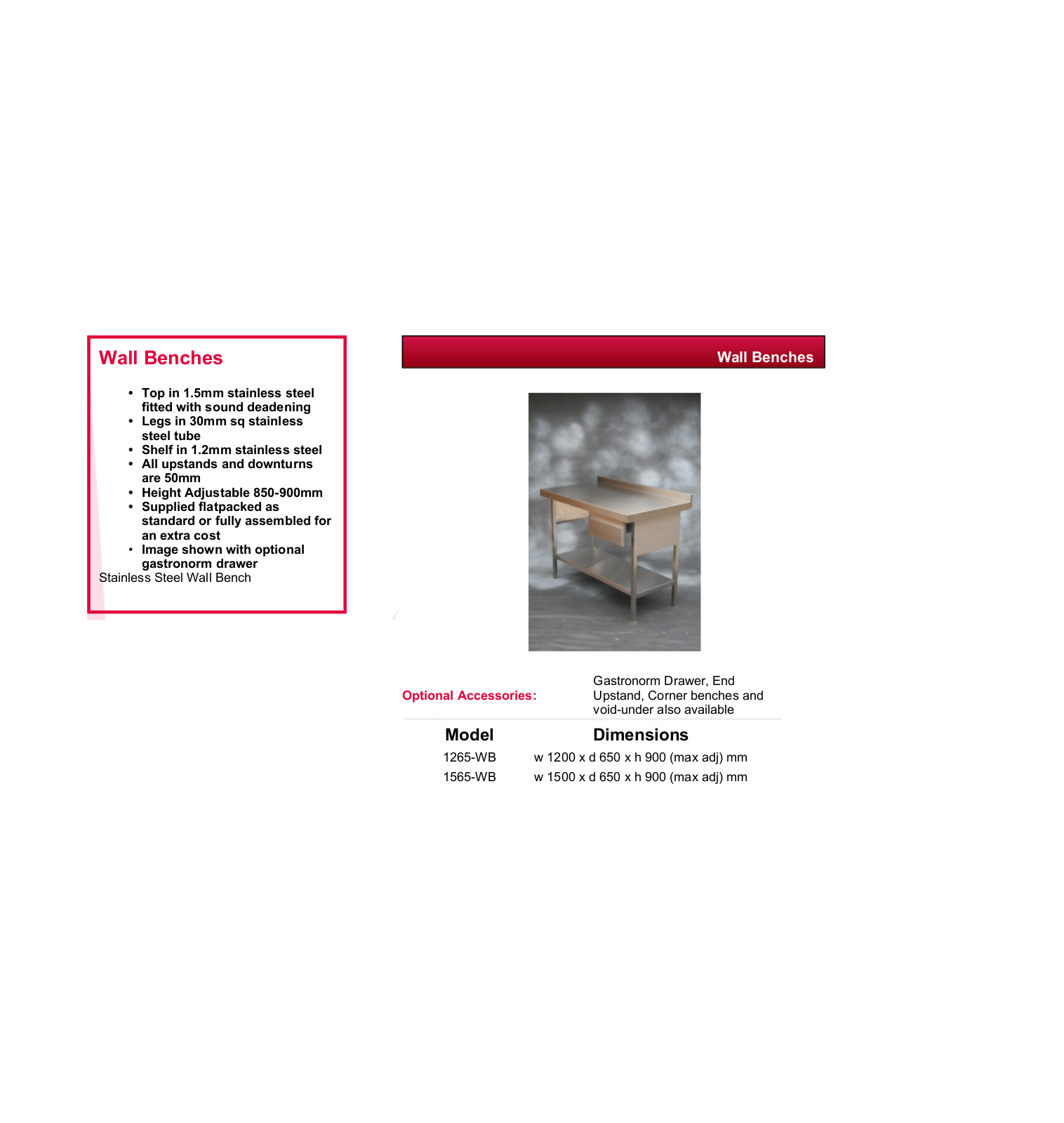 Valera 1565-WB, 1265-WB DATASHEET