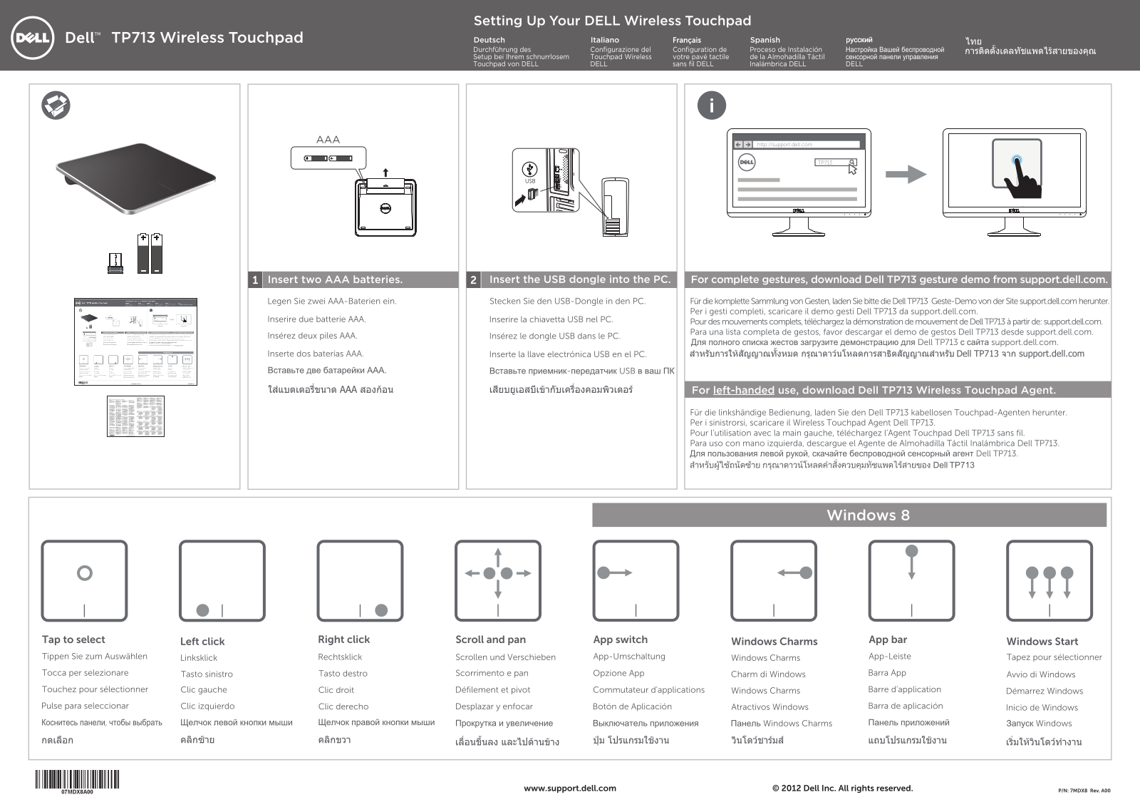 Dell TP713 Quick Start Manual