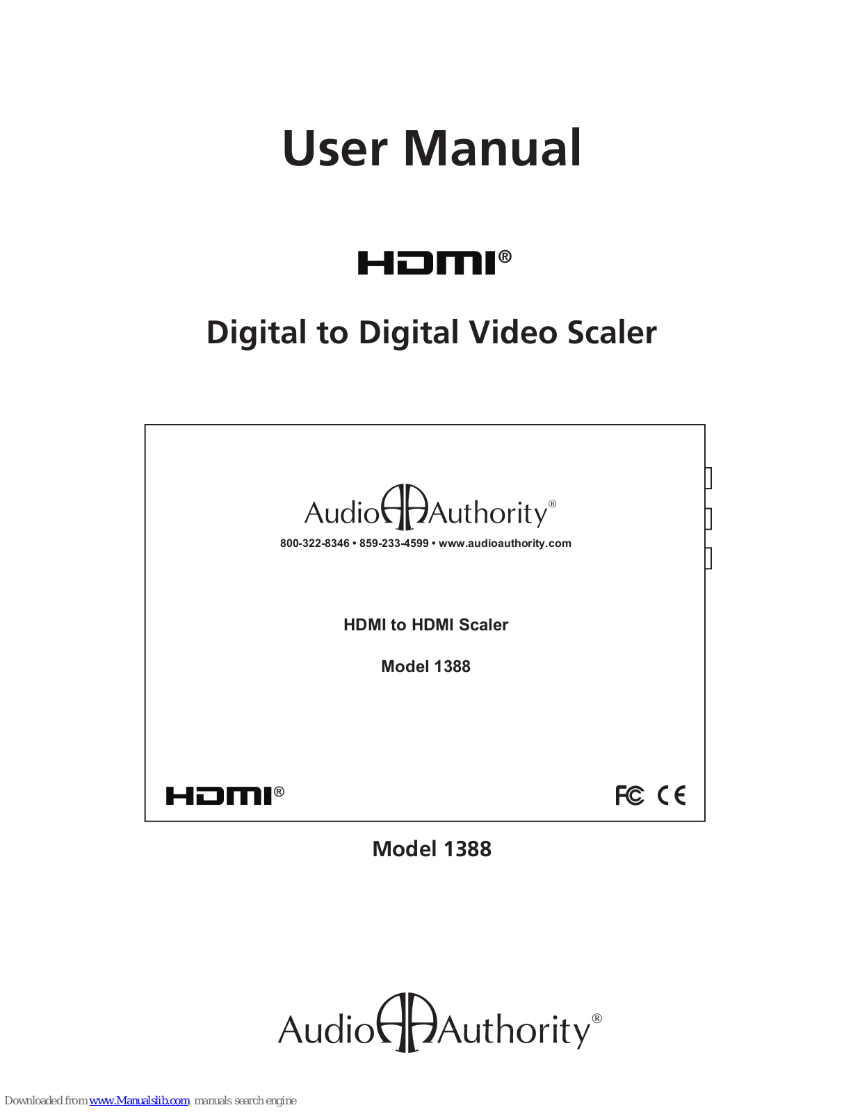 Audio Authority 1388 User Manual - ManualMachine.com