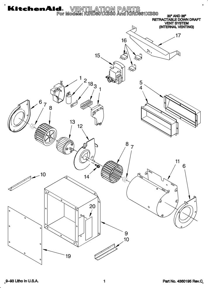 KitchenAid KIRD861XSS0 Parts List