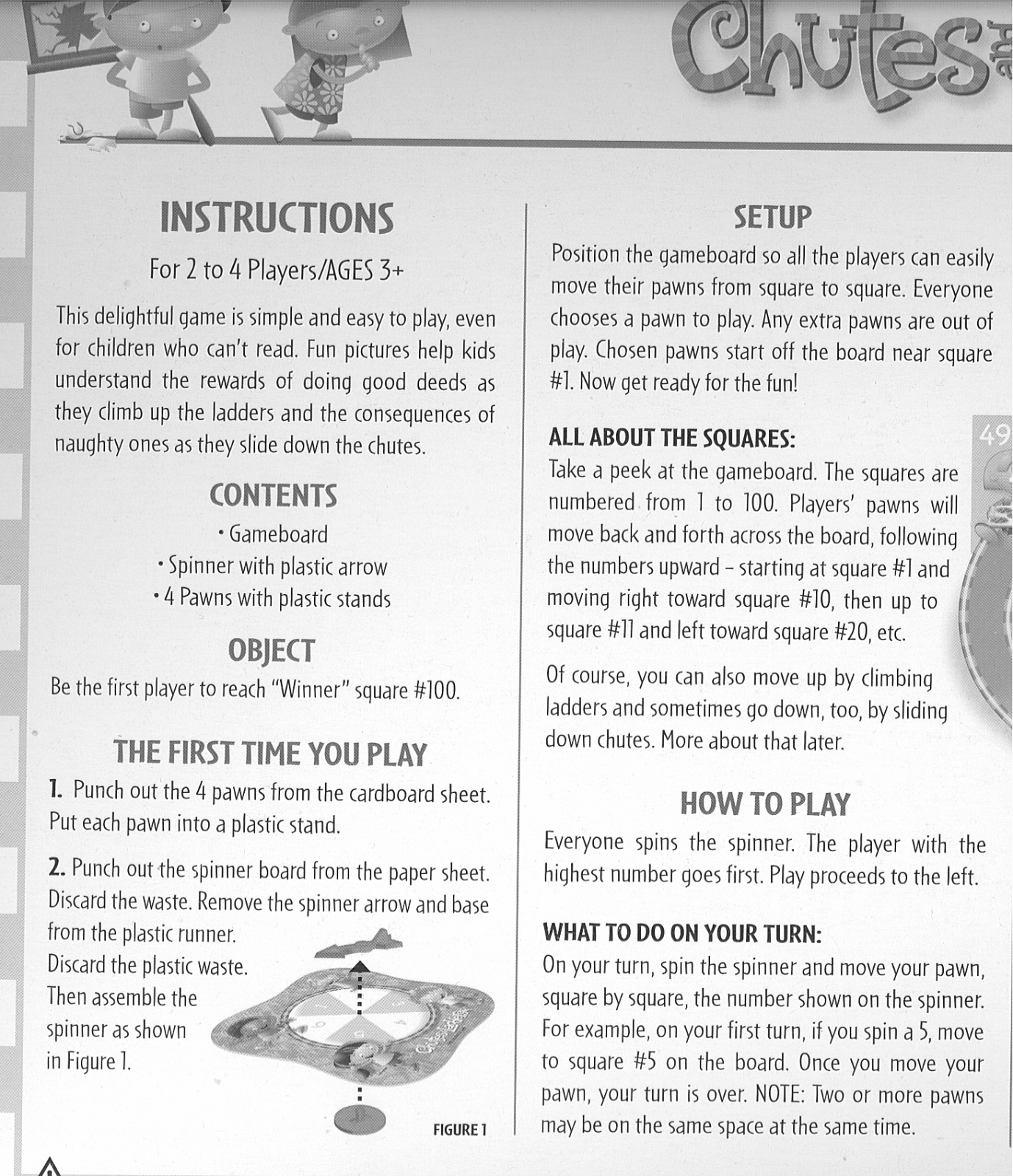 HASBRO Chutes and Ladders 2004 User Manual