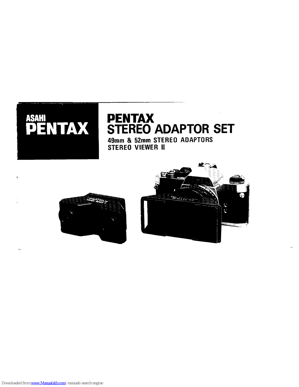 Pentax Stereo Adapter Set Operating Manual