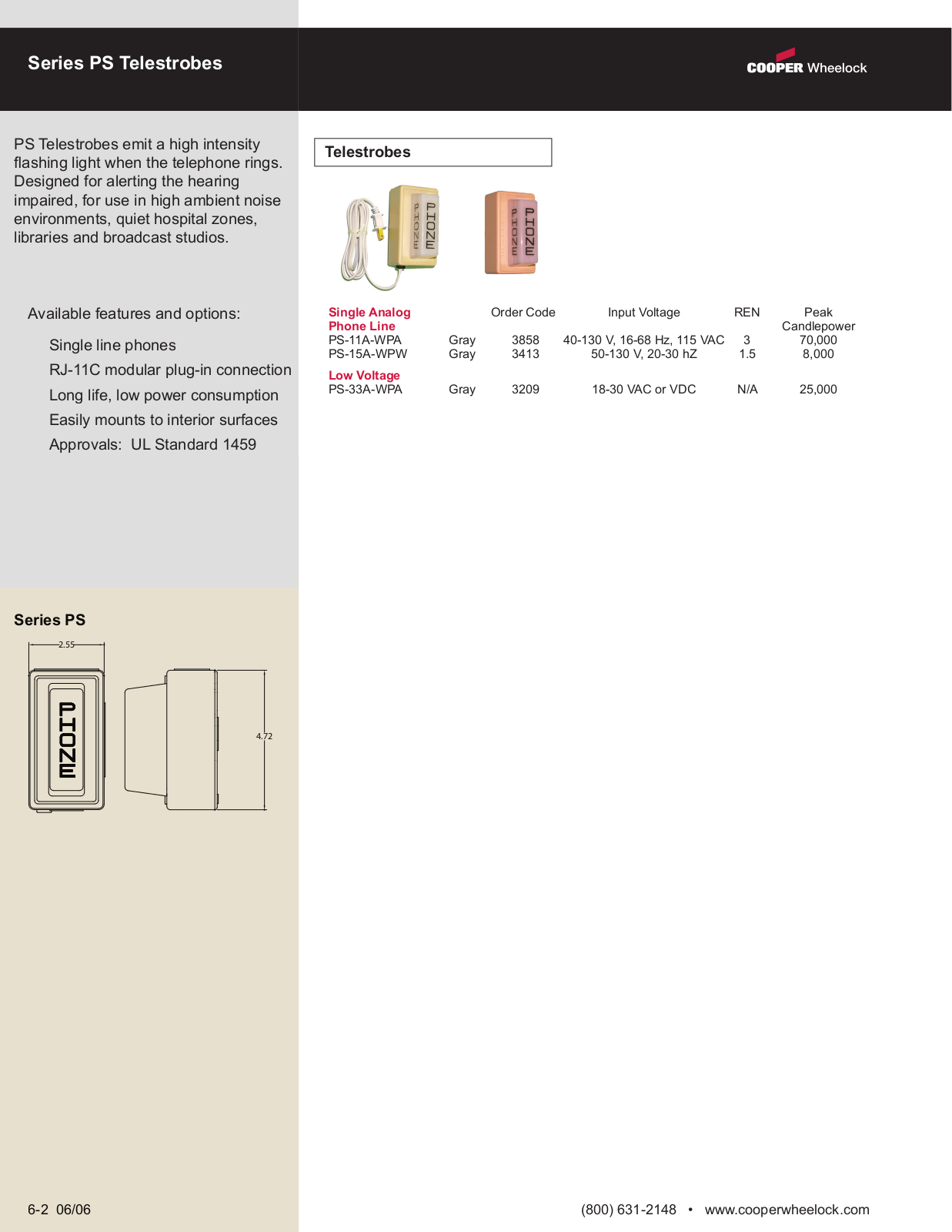 wheelock PS-15A-WPW, PS-11A-WPW, PS-33A-WPW Service Manual