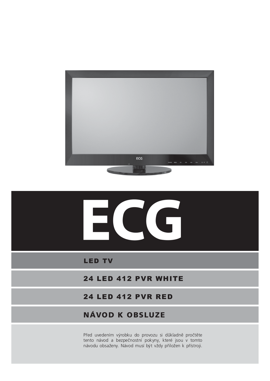 ECG 24 LED 412 PVR RED, 24 LED 412 PVR WHITE User Manual