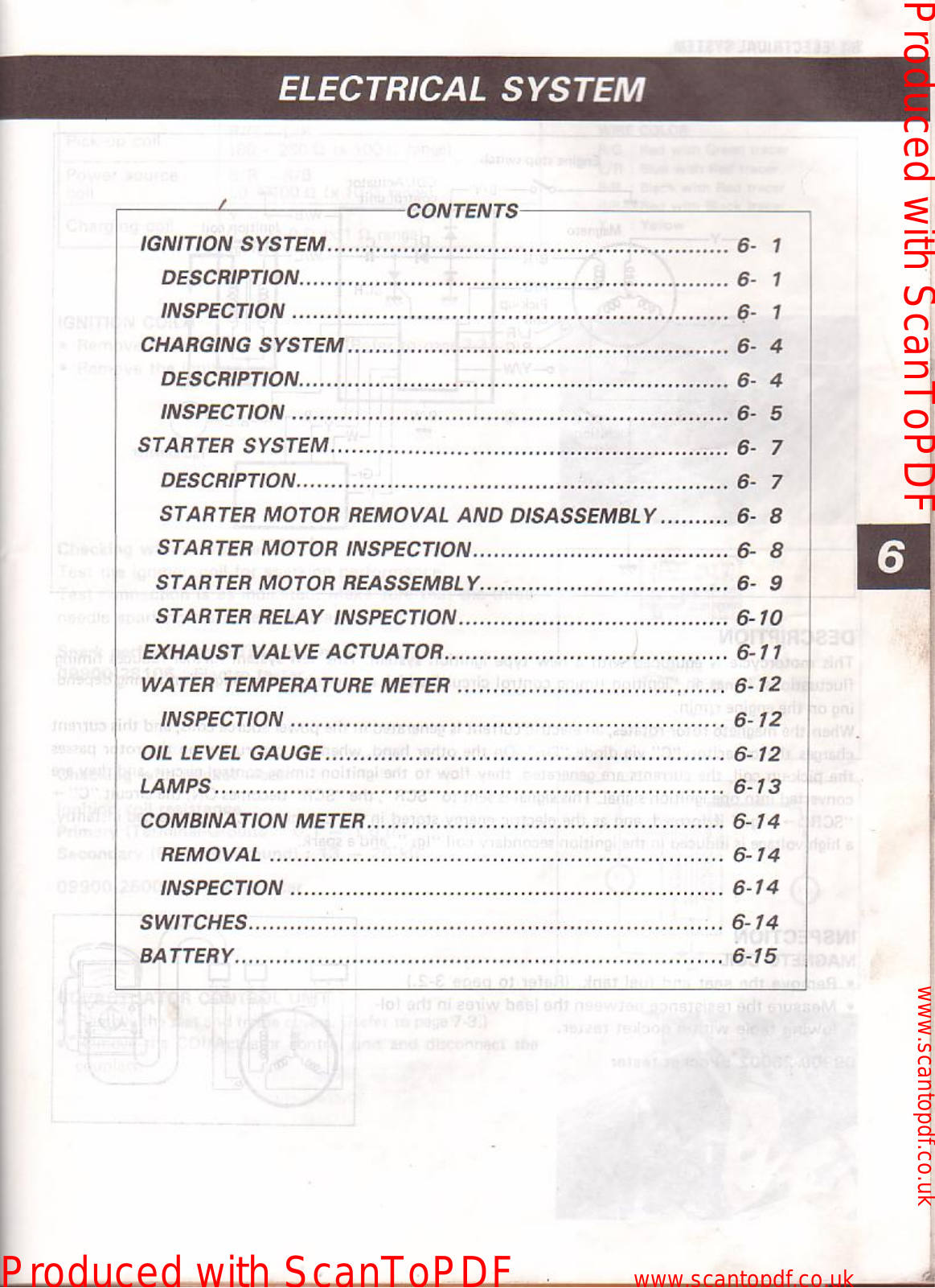 Suzuki 125RG Service Manual 6 electrical system