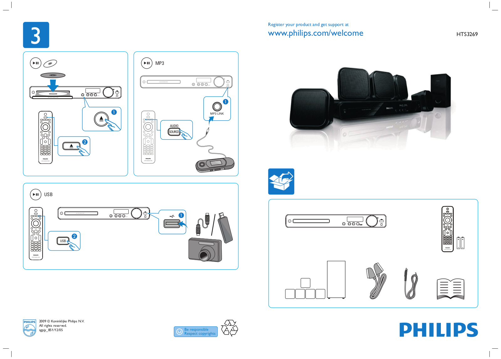 Philips HTS3269, HTS3269-12 User Manual