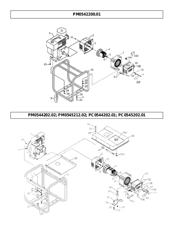 Powermate PC0544202.01, PC0545202.01, PC0545305.02, PL0545305.03 ...