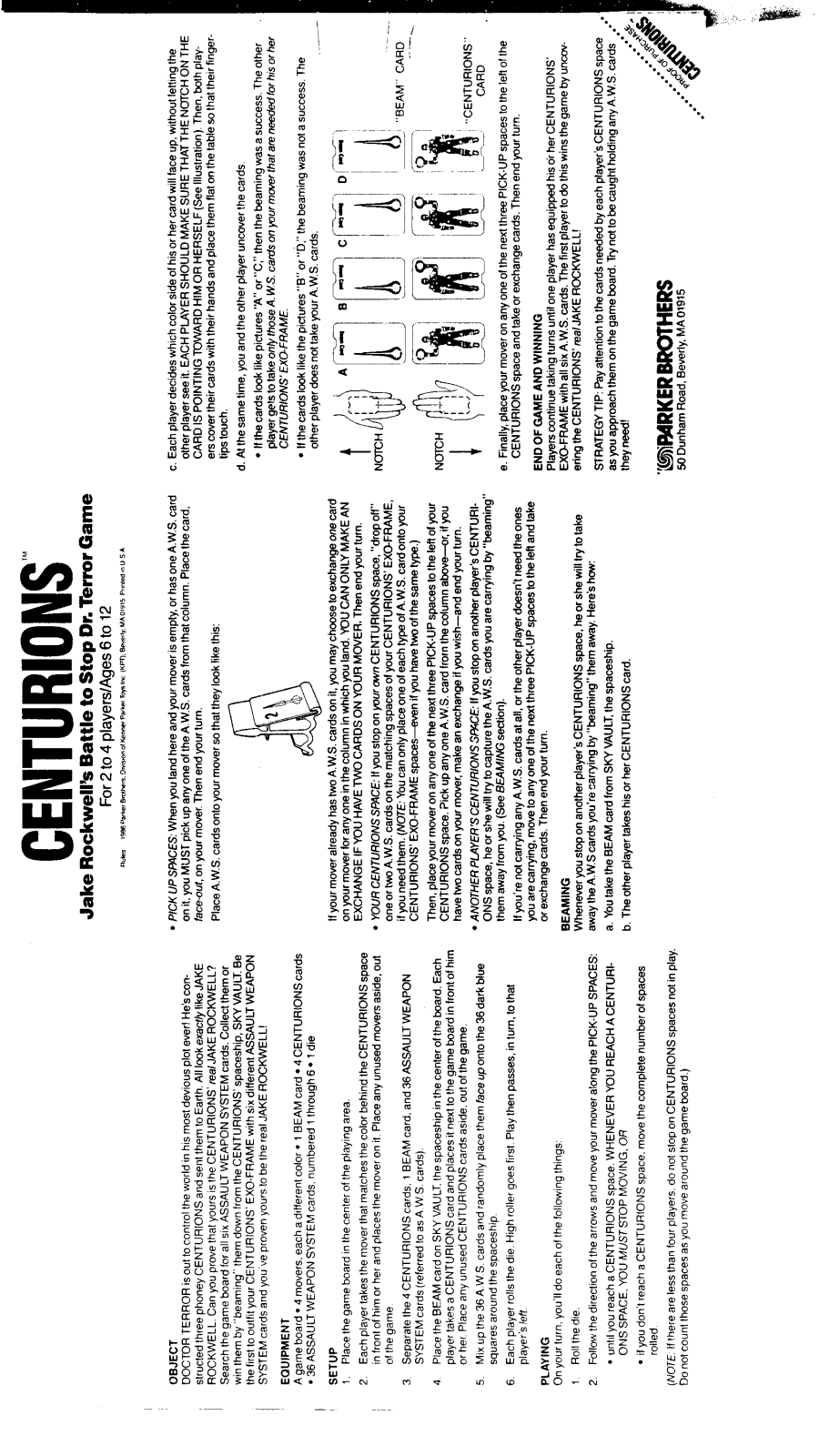 Hasbro CENTURIONS User Manual