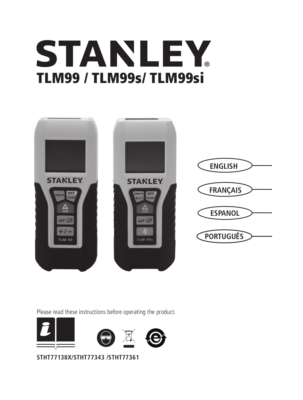 Stanley TLM99S, TLM99SI, TLM99 User Manual