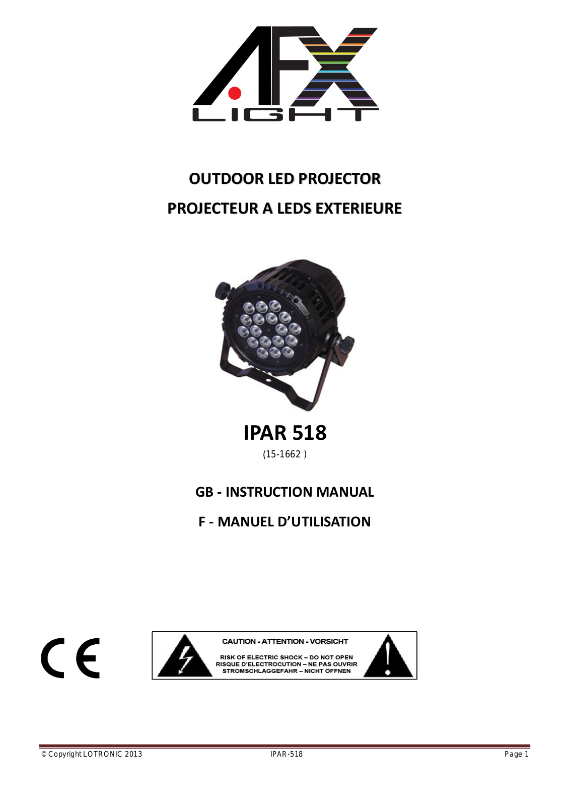 AFX Light IPAR 518 User guide - ManualMachine.com