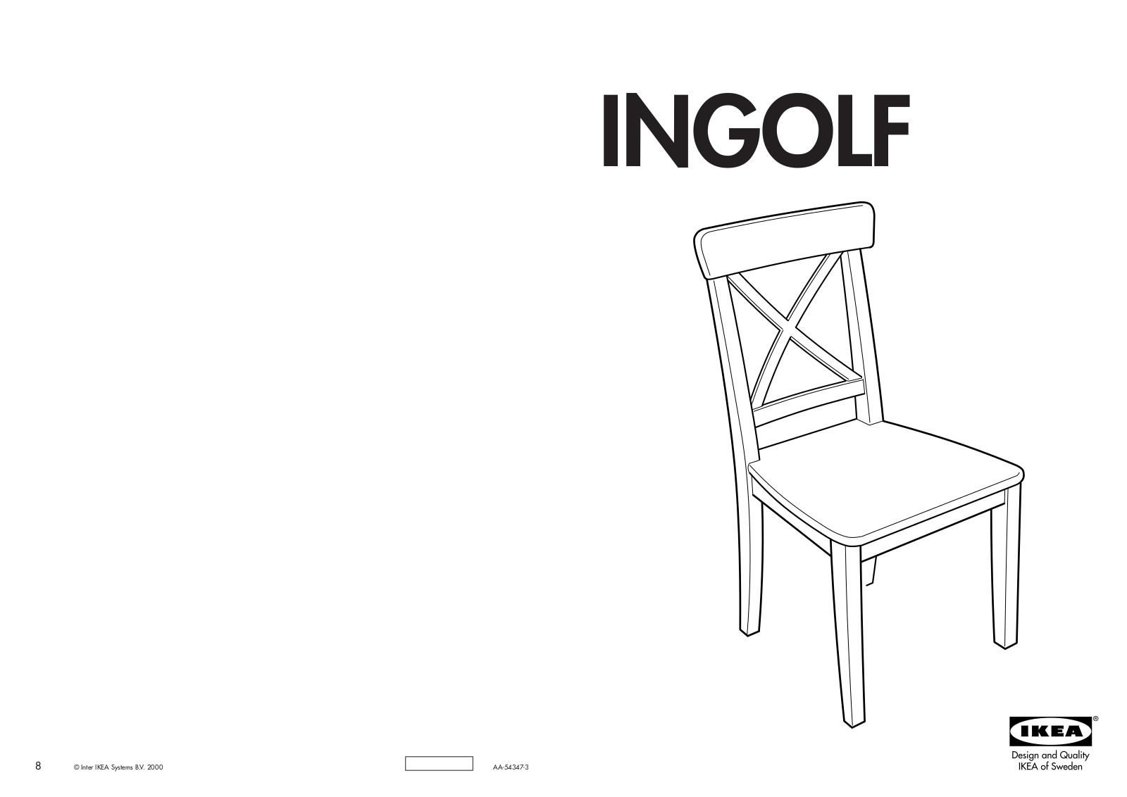 IKEA INGOLF CHAIR Assembly Instruction