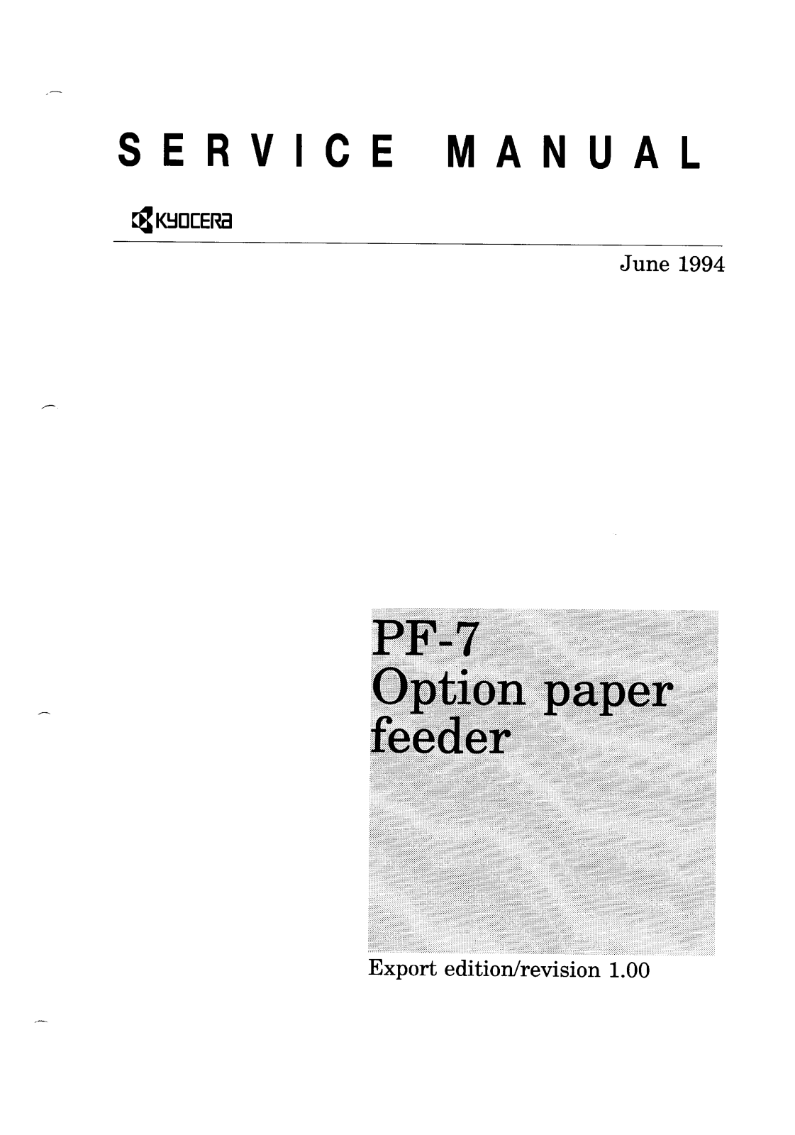 Kyocera PF-7 Service Manual