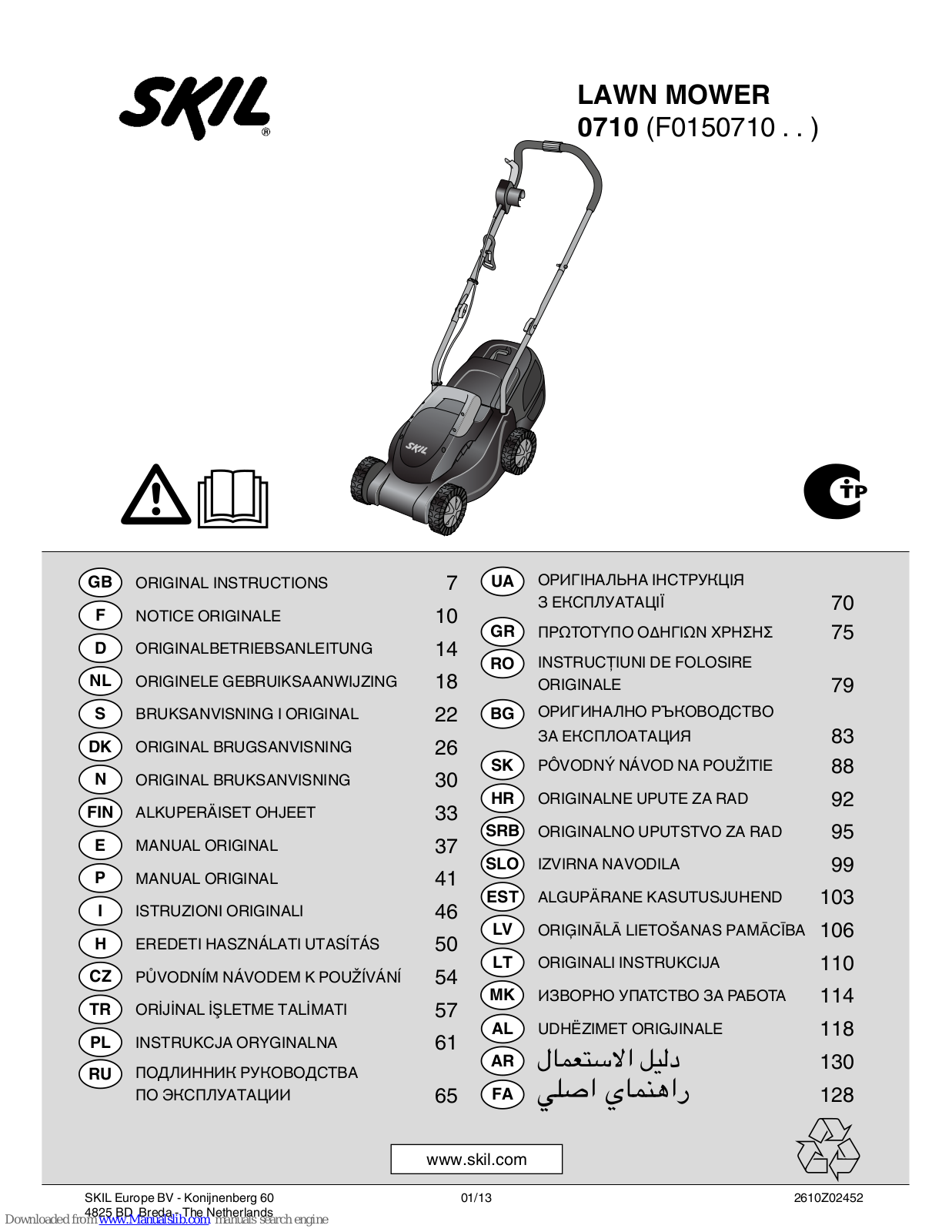 Skil 710, F0150710 Original Instructions Manual