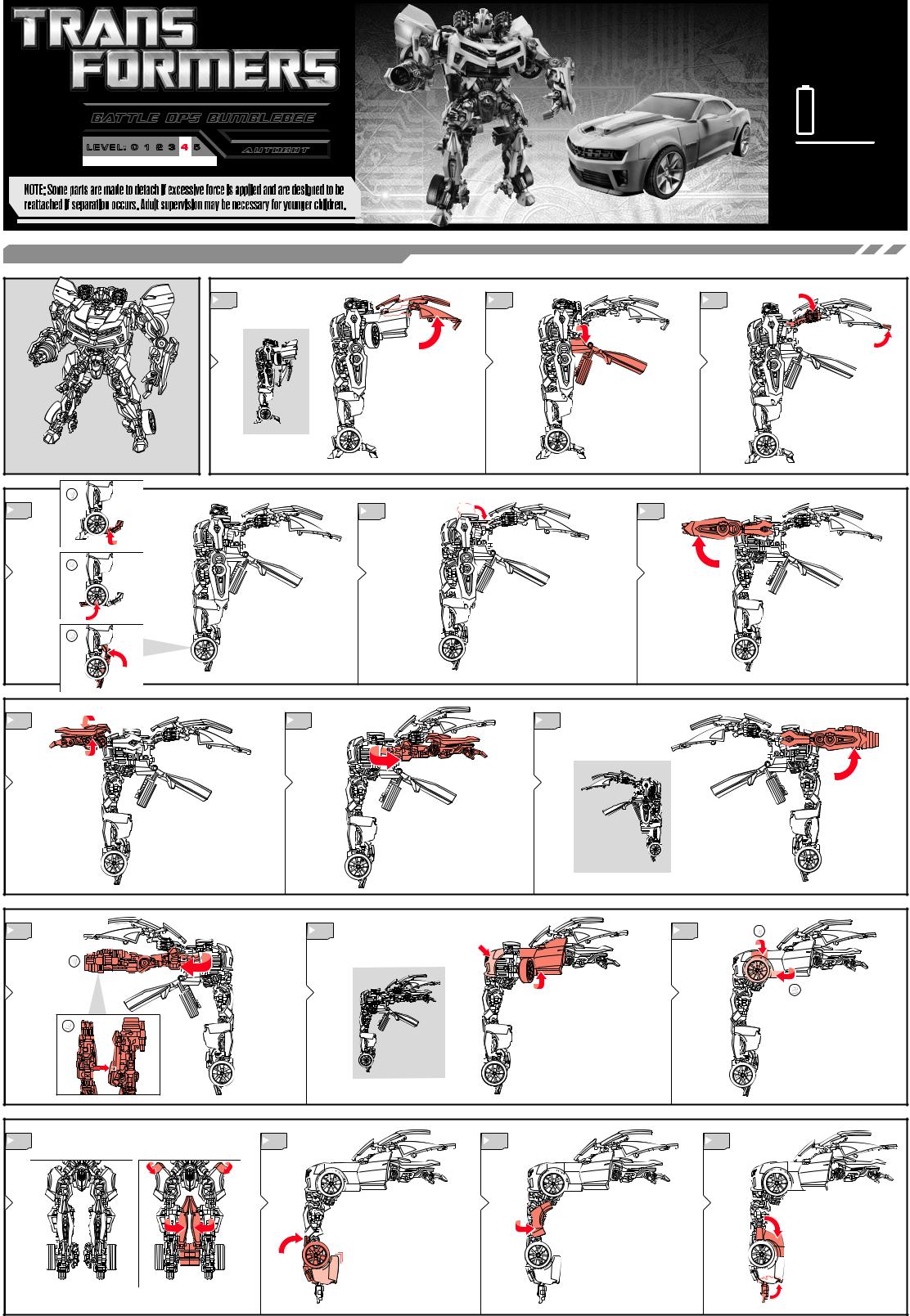 Hasbro TRANSFORMERS BATTLE OPS BUMBLEBEE User Manual