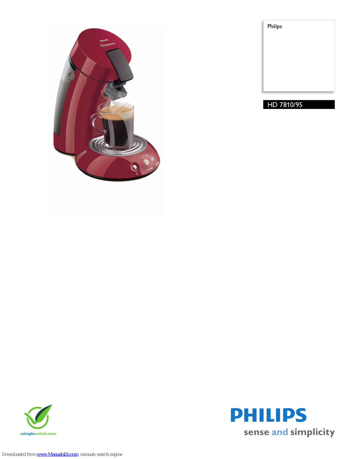 Philips Senseo HD7810/95 Specifications - ManualMachine.com