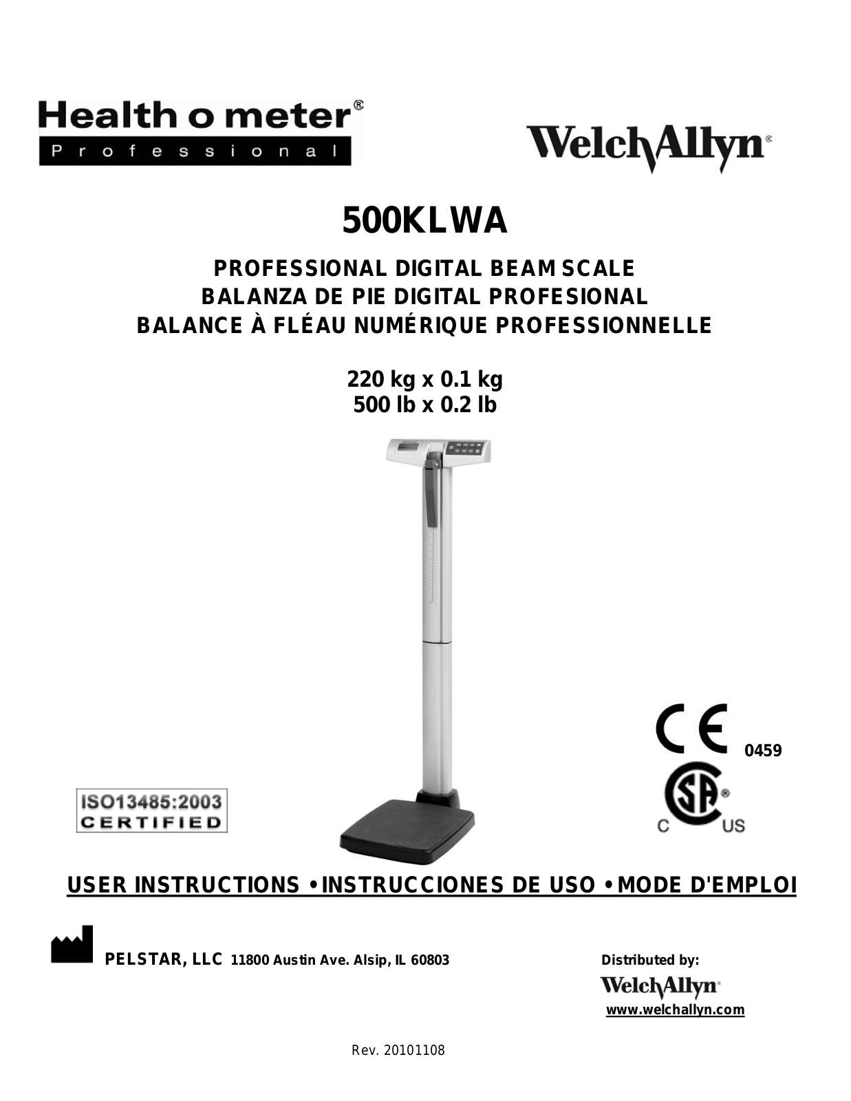 Welch Allyn 500KLWA User Manual