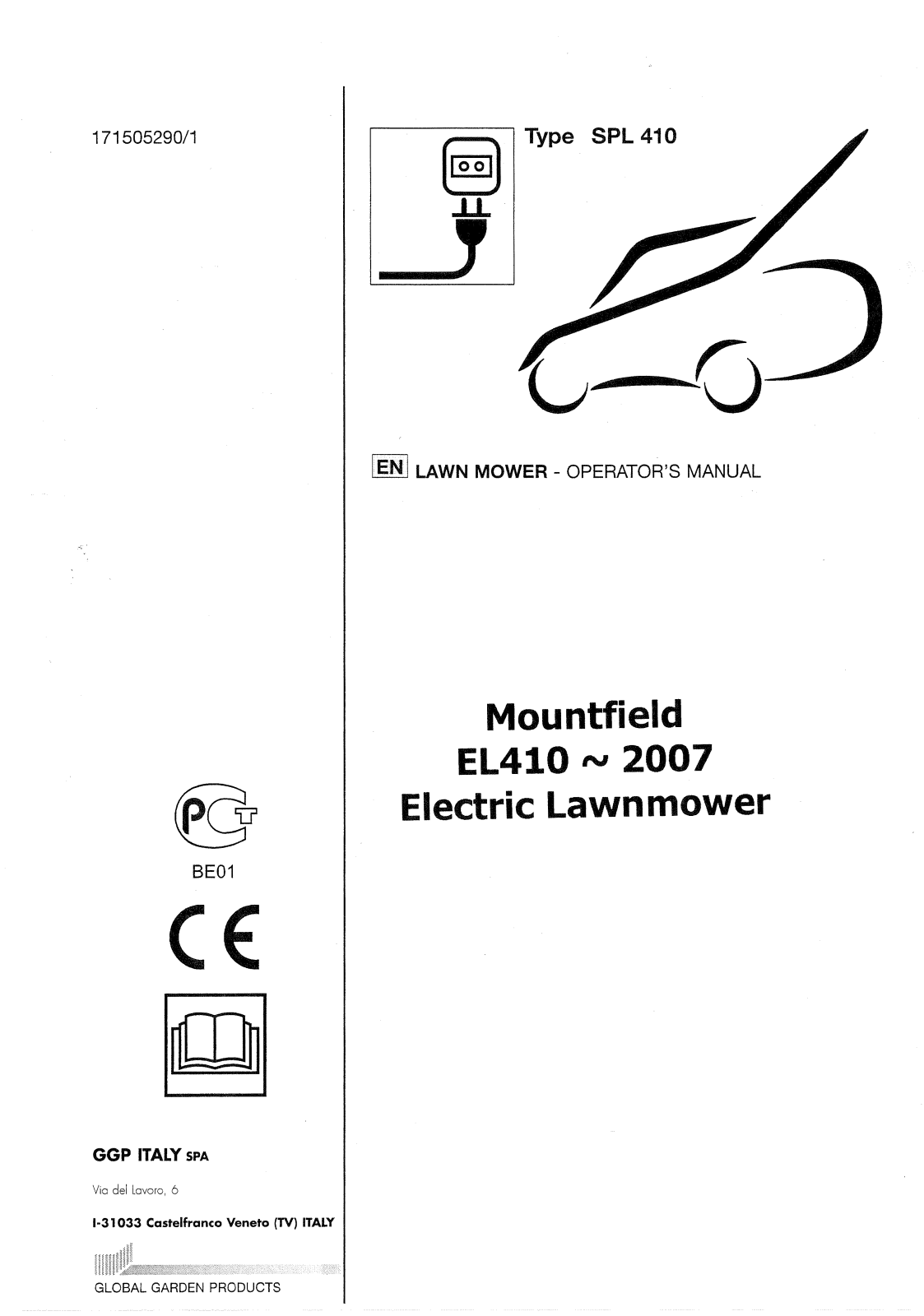 Mountfield SPL 410, EL 410 User Manual