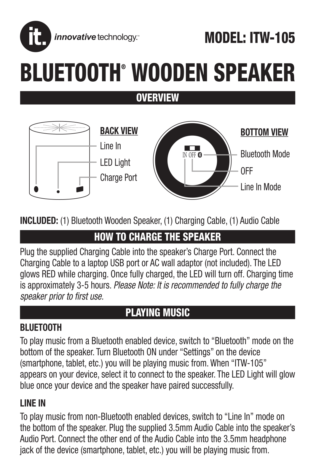 it ITW-105 User Manual