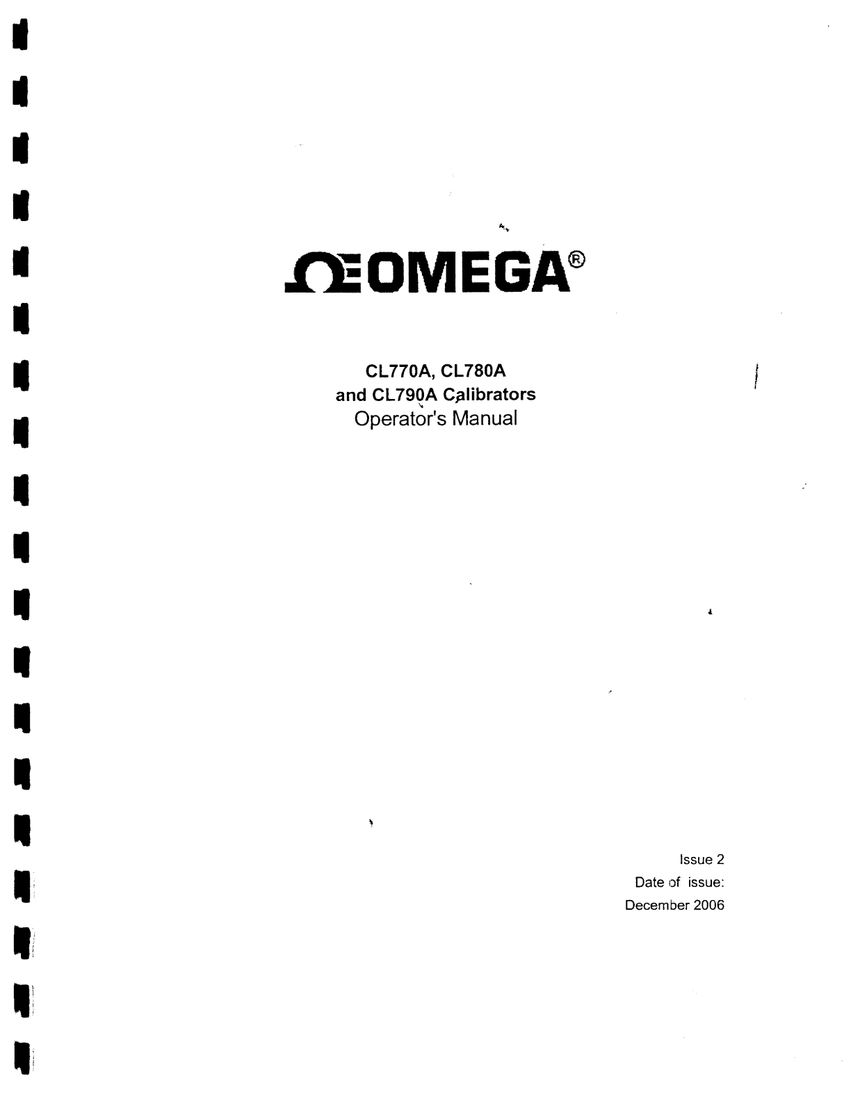 Omega Products CL770A Installation  Manual